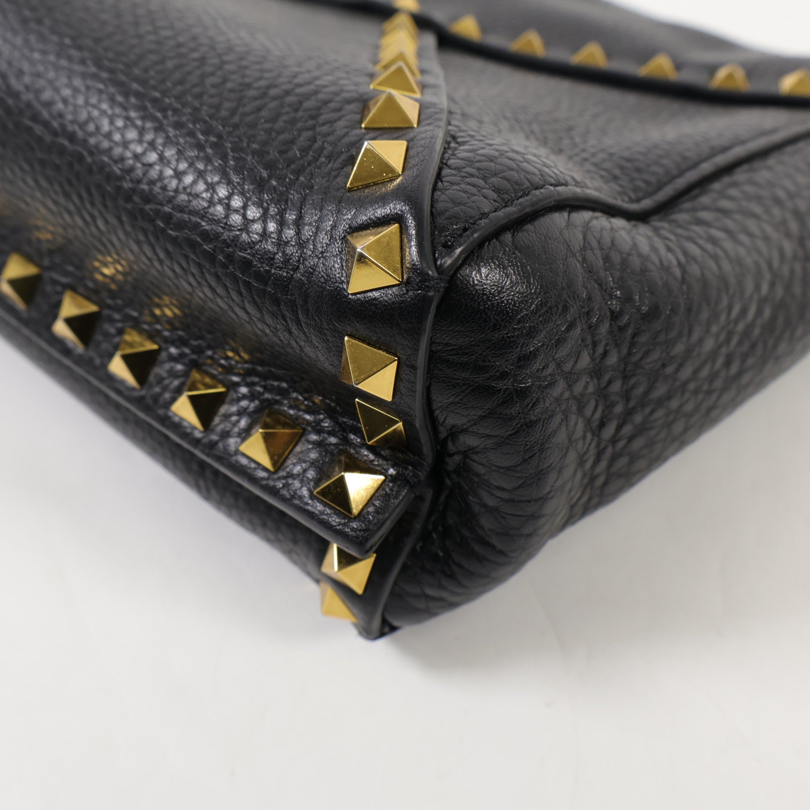 Valentino 牛皮皮革Shoulder Bag金扣肩背袋