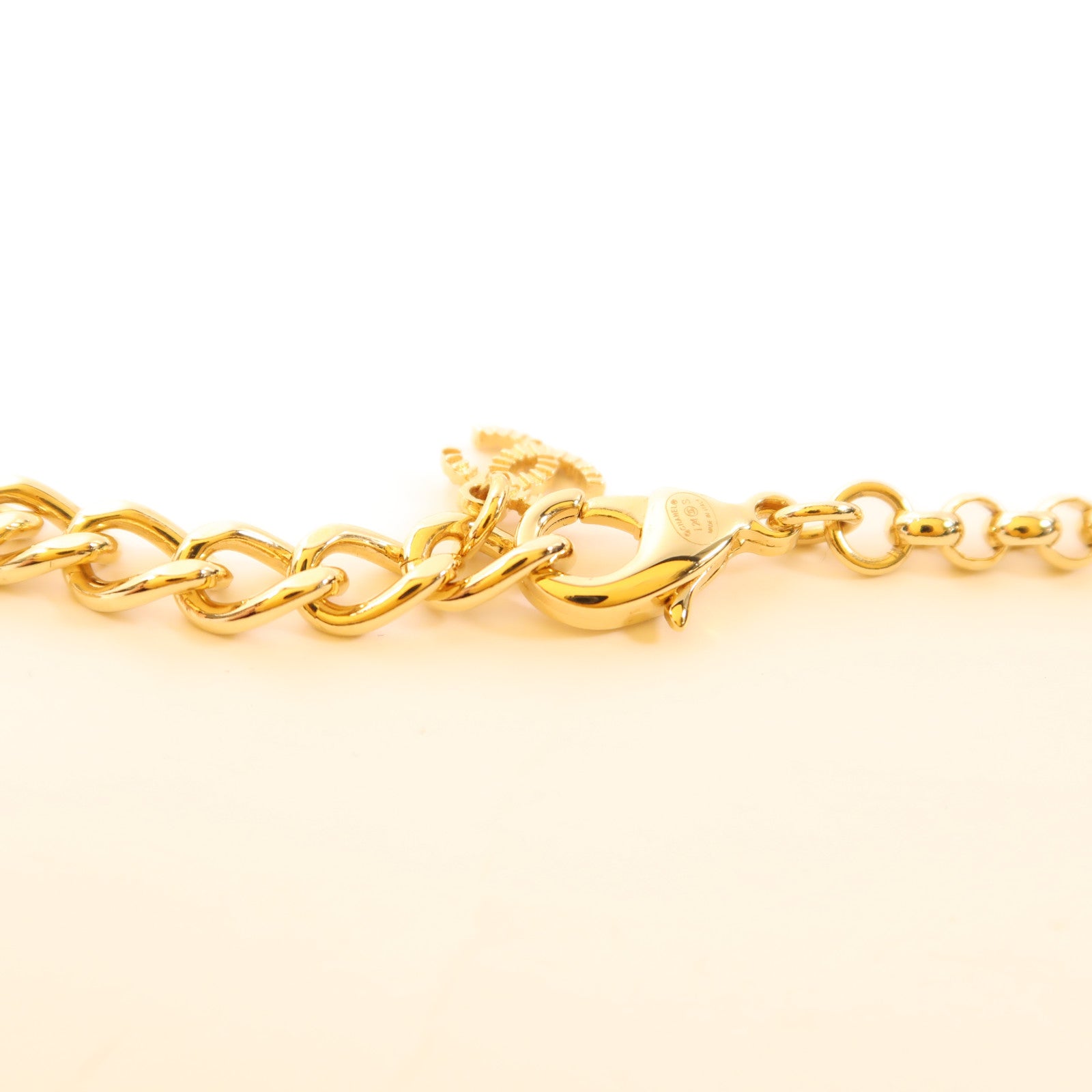 CHANEL 金屬Necklace項鍊金色/白色