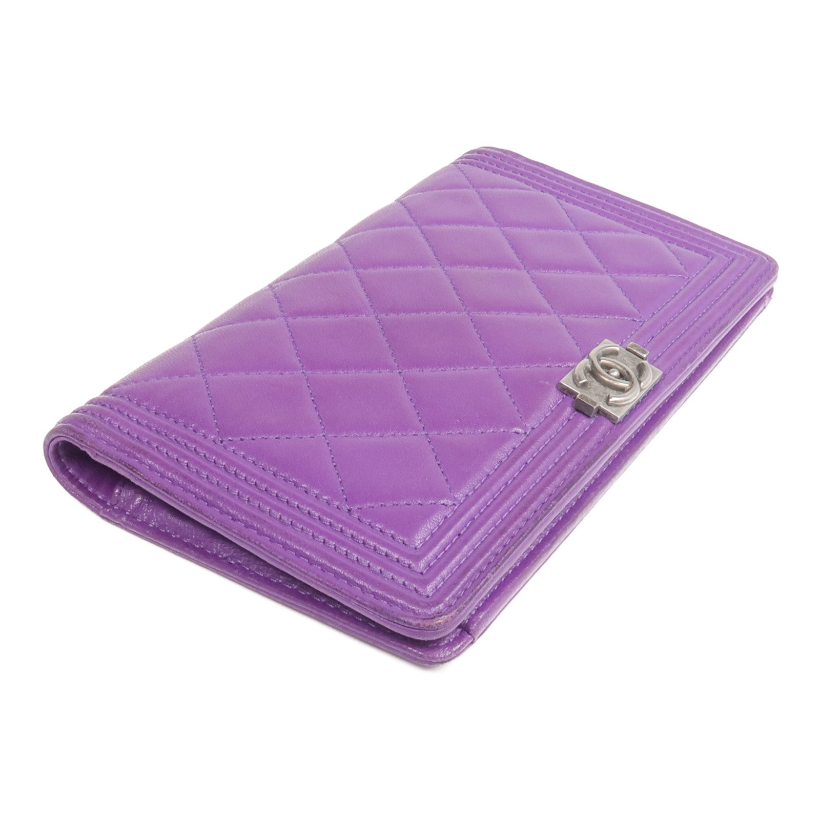 CHANEL 羊皮皮革Boy Chanel Wallet長錢包