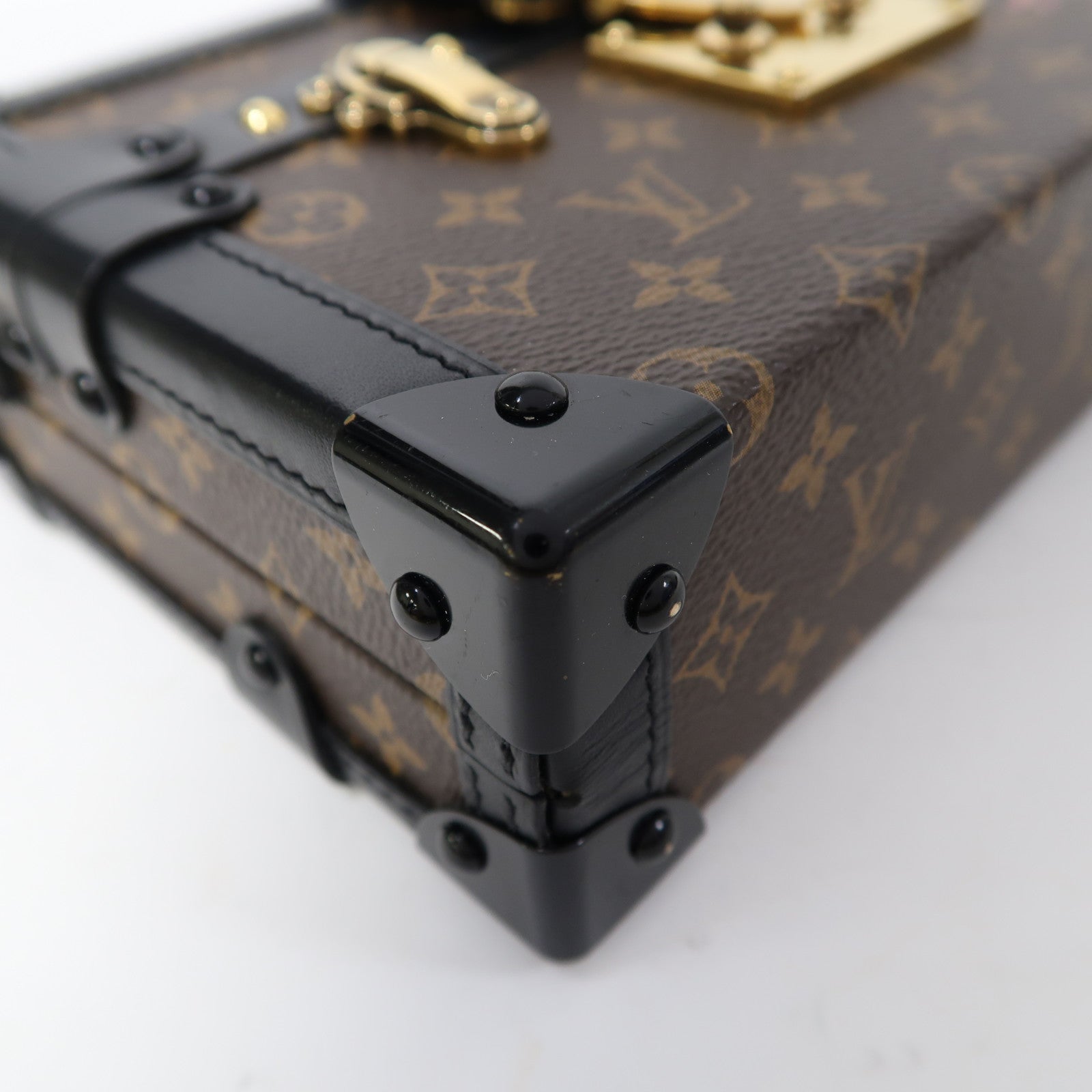 LOUIS VUITTON Monogram Petite Malle金扣肩背袋啡色