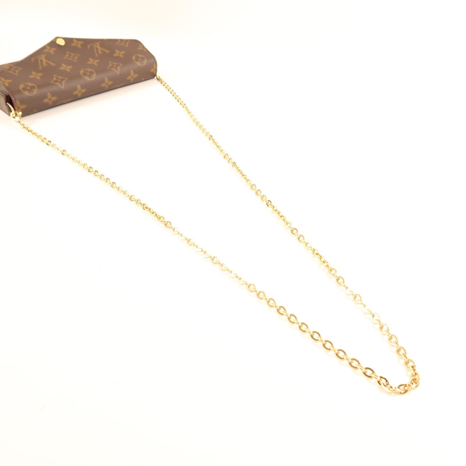 LOUIS VUITTON Monogram Pochette Felicie金扣鏈帶肩背袋