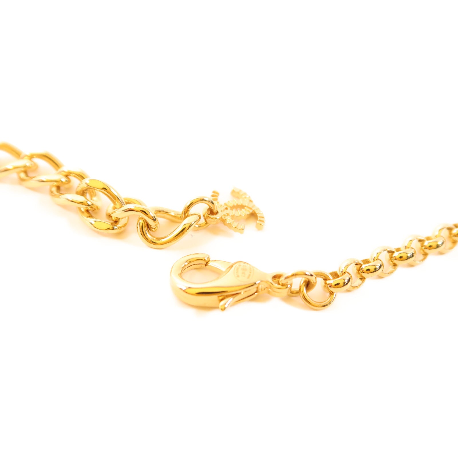 CHANEL 金屬Necklace項鍊金色/白色