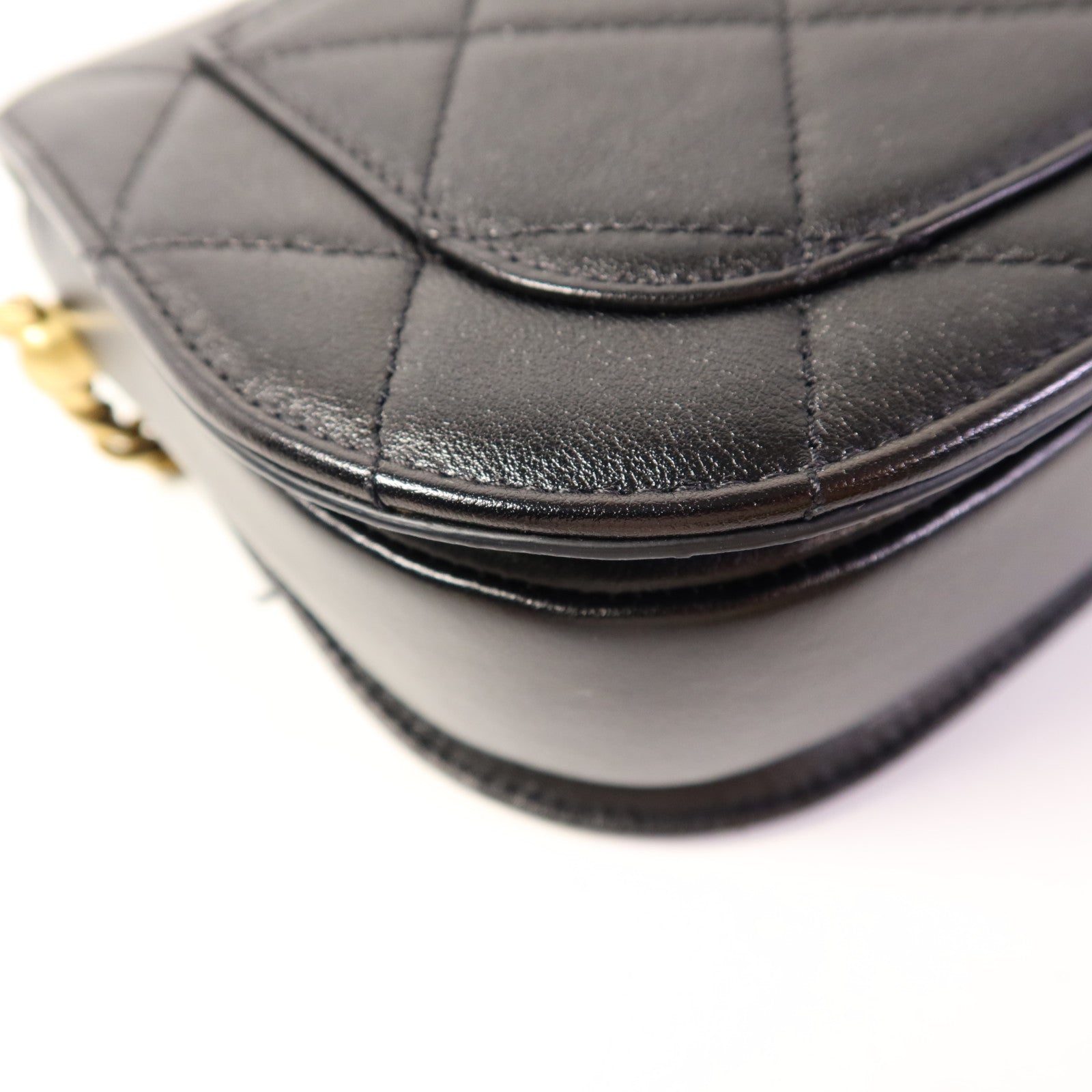 CHANEL 牛皮皮革Chain Shoulder Bag金扣鏈帶肩背袋