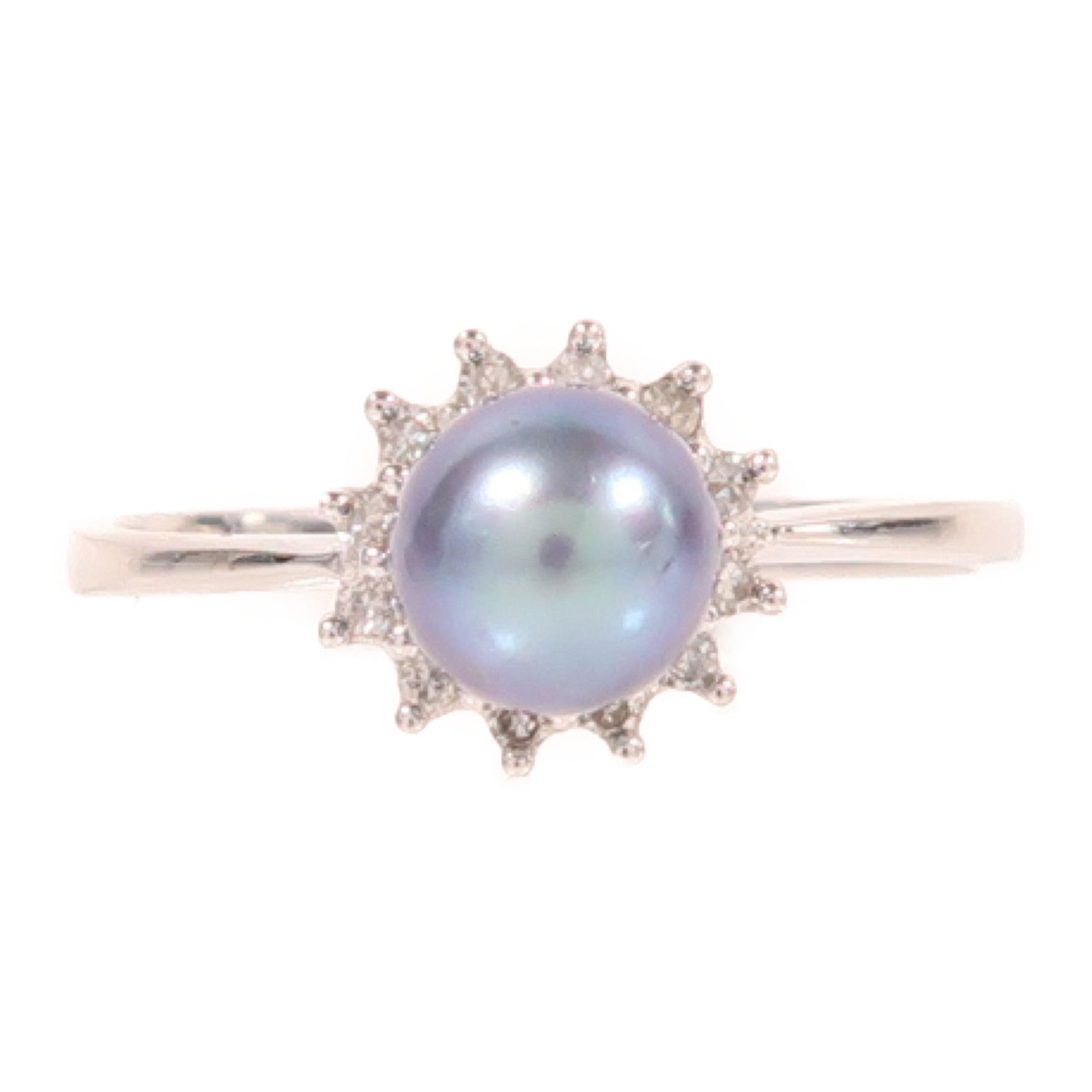 JEWELRY 18K白金Pearl Ring戒指US#7.25