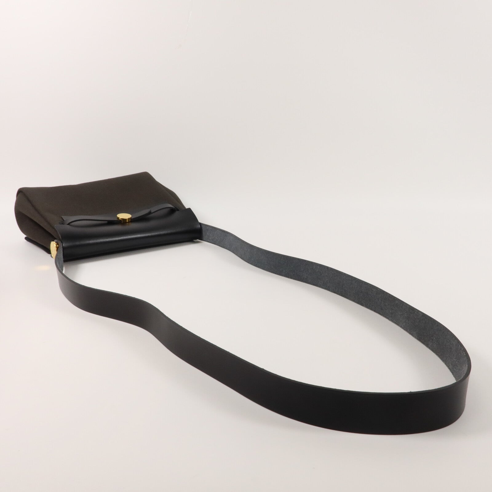HERMES 帆布Mini Herbag肩背袋Bronze