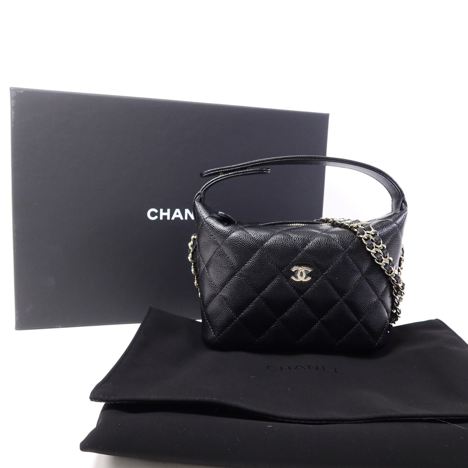 CHANEL 牛皮皮革Hobo Small鏈帶肩背袋