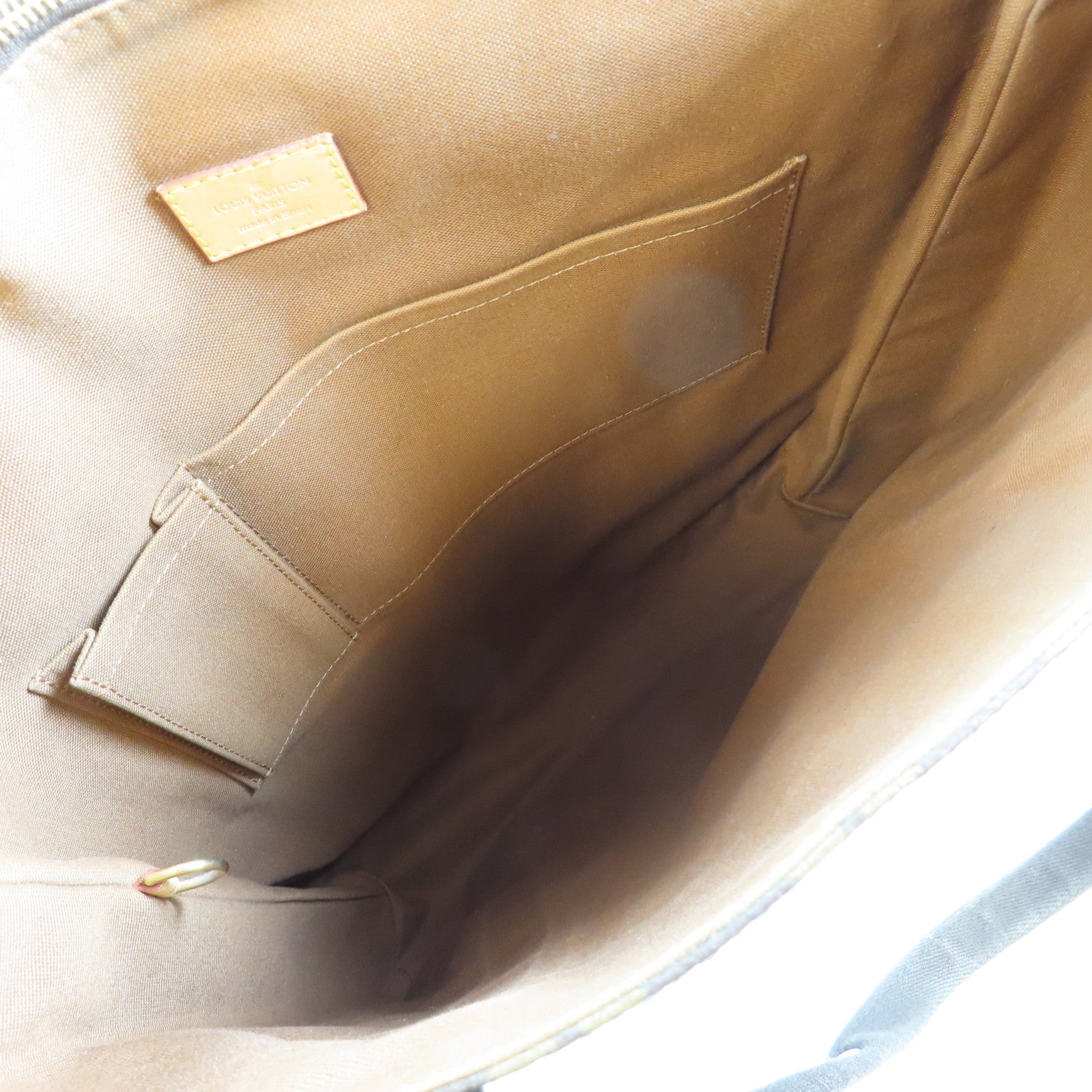 LOUIS VUITTON Monogram Cabas Beaubourg金扣肩背袋棕色