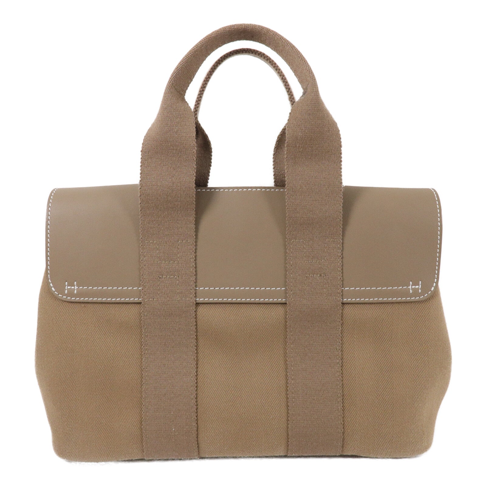 HERMES 帆布Valparaiso PM手挽袋Etoupe