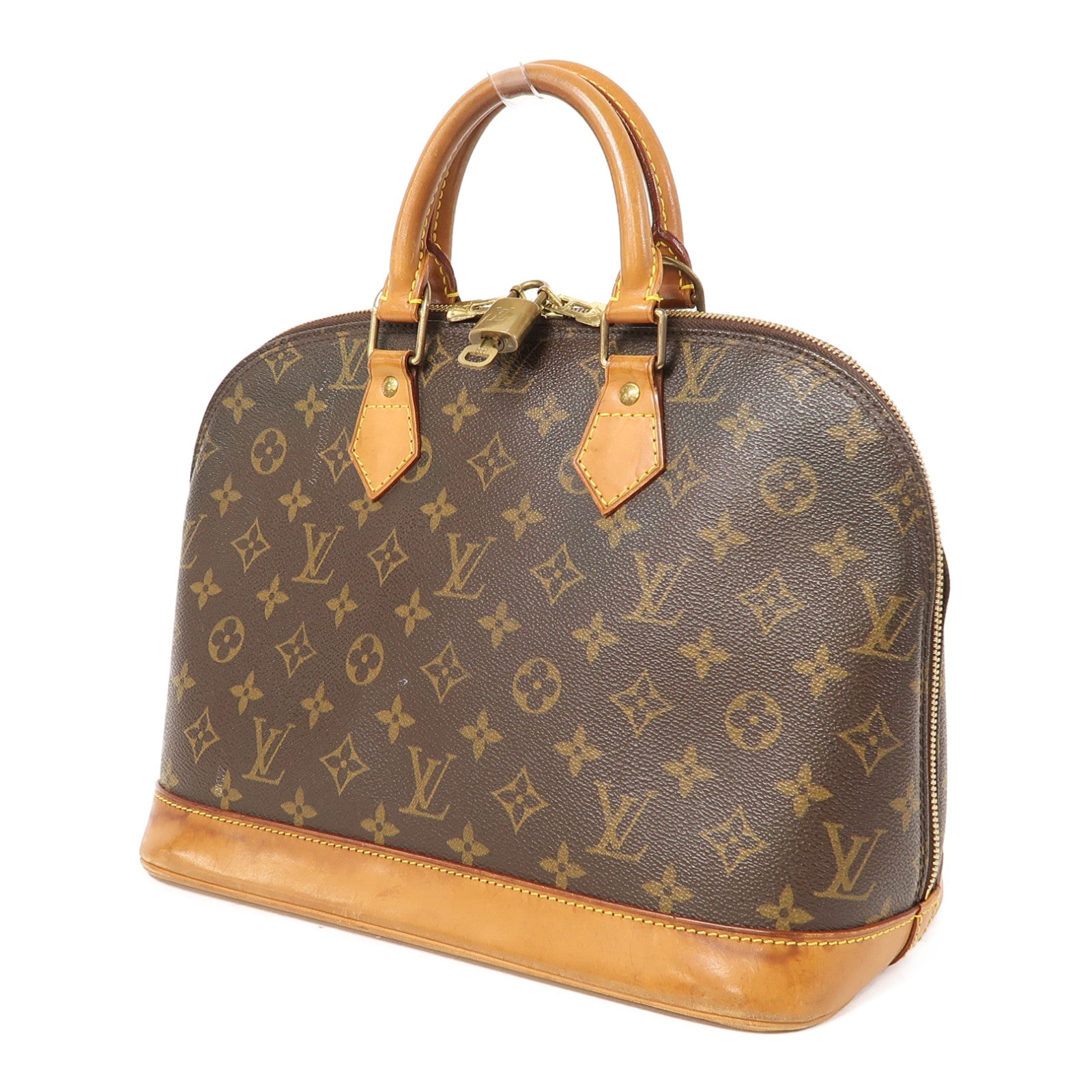 LOUIS VUITTON Monogram Alma PM金扣手挽袋啡色