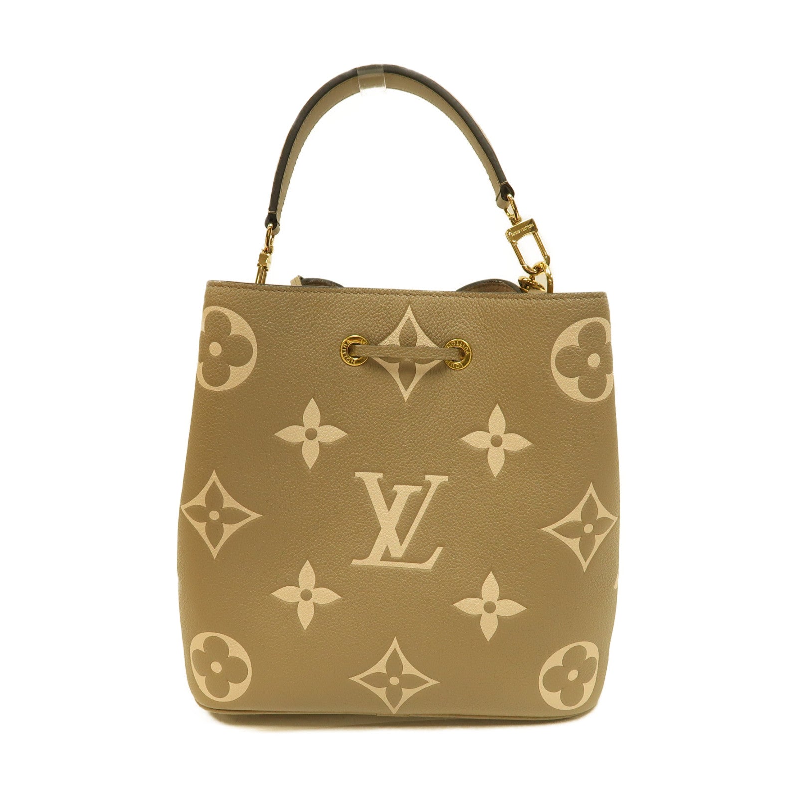 LOUIS VUITTON Monogram Empreinte Neo Noe手挽肩背兩用袋米色/米白色