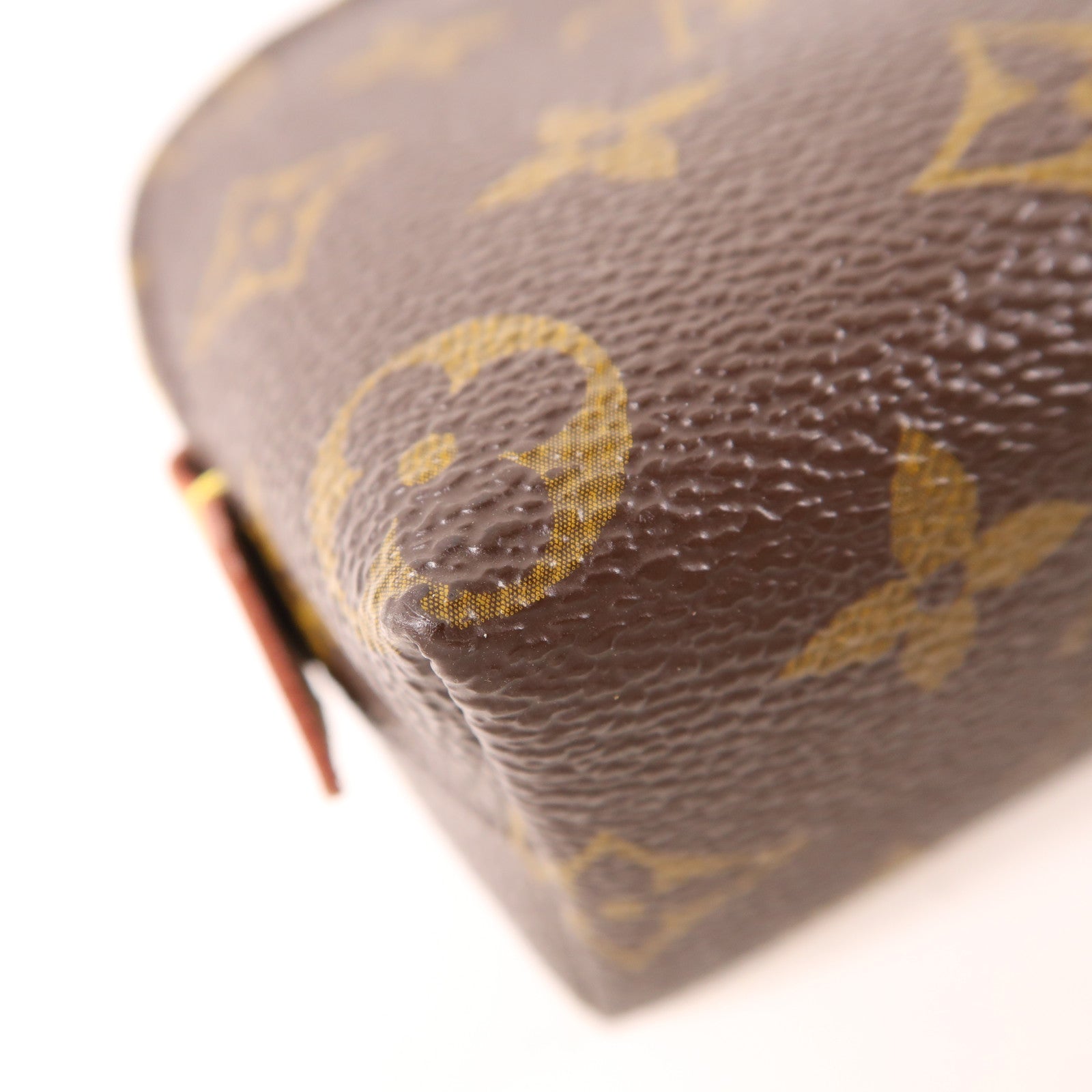 LOUIS VUITTON Monogram Cosmetic Pouch金扣手拿包棕色