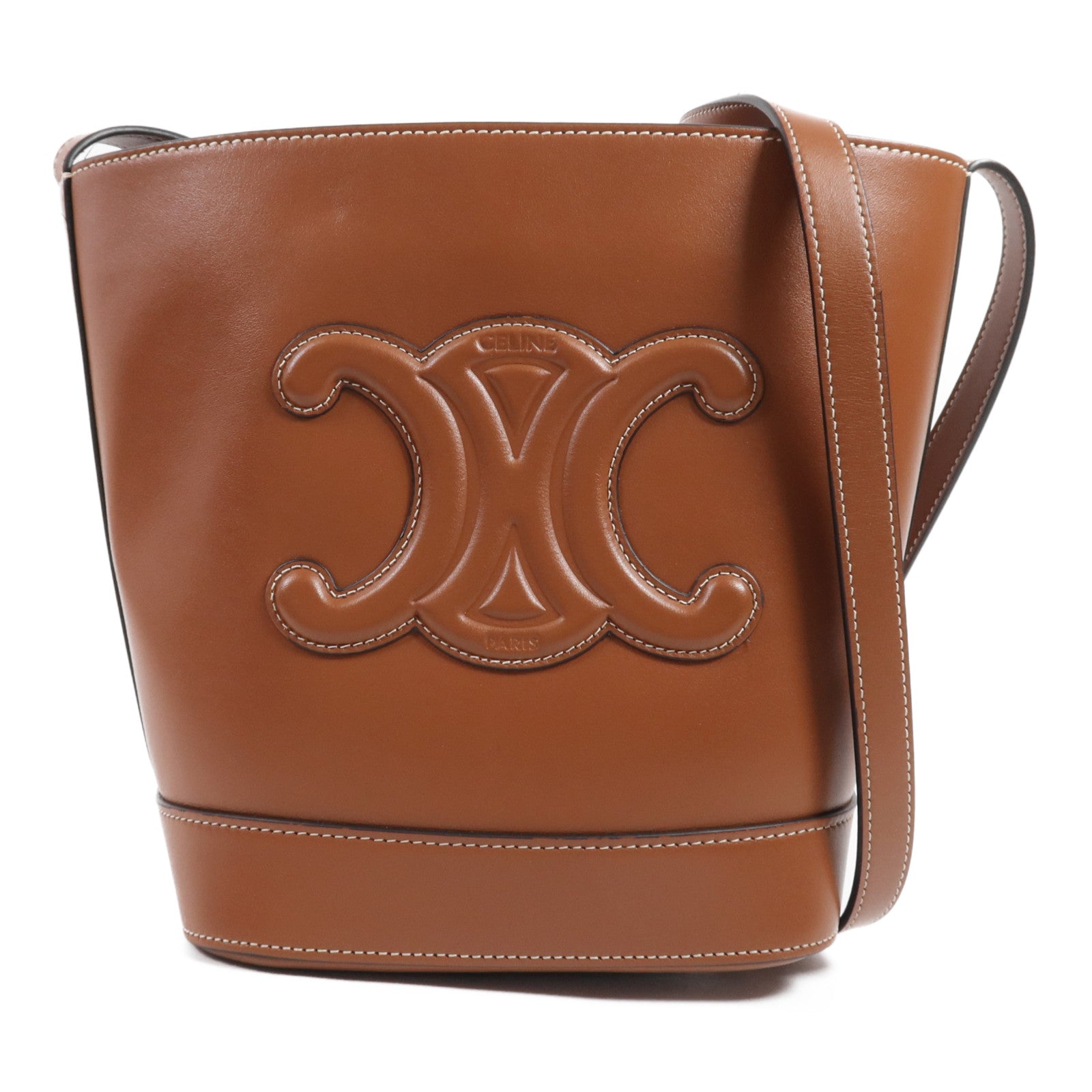 CELINE 【激減優惠】牛皮皮革Cuir Triomphe金扣肩背袋