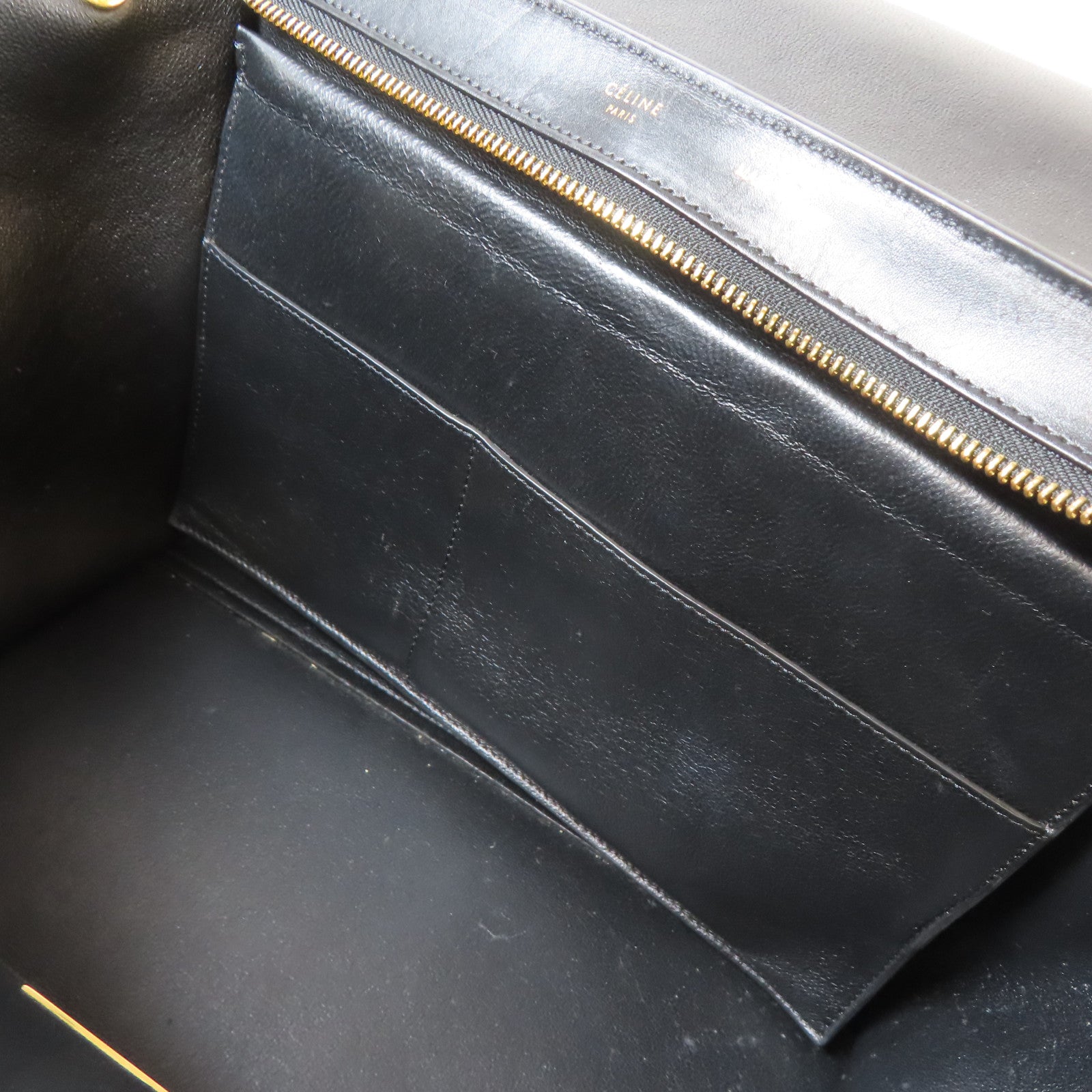 CELINE 【激減優惠】牛皮皮革Trapeze金扣手挽肩背兩用袋紅色/黑色/綠色