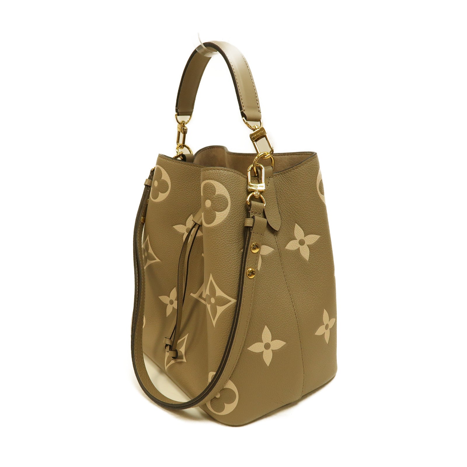 LOUIS VUITTON Monogram Empreinte Neo Noe手挽肩背兩用袋米色/米白色