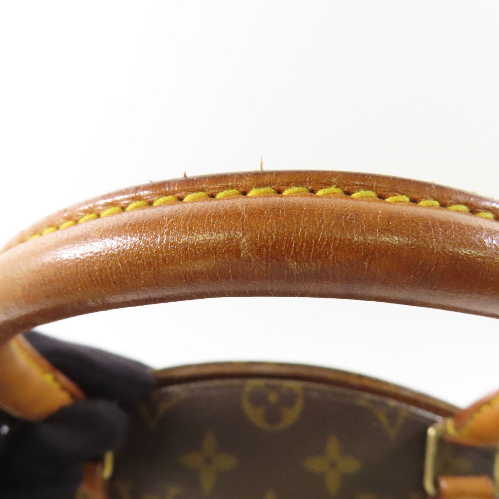 LOUIS VUITTON Monogram Ellipse PM金扣手挽袋棕色