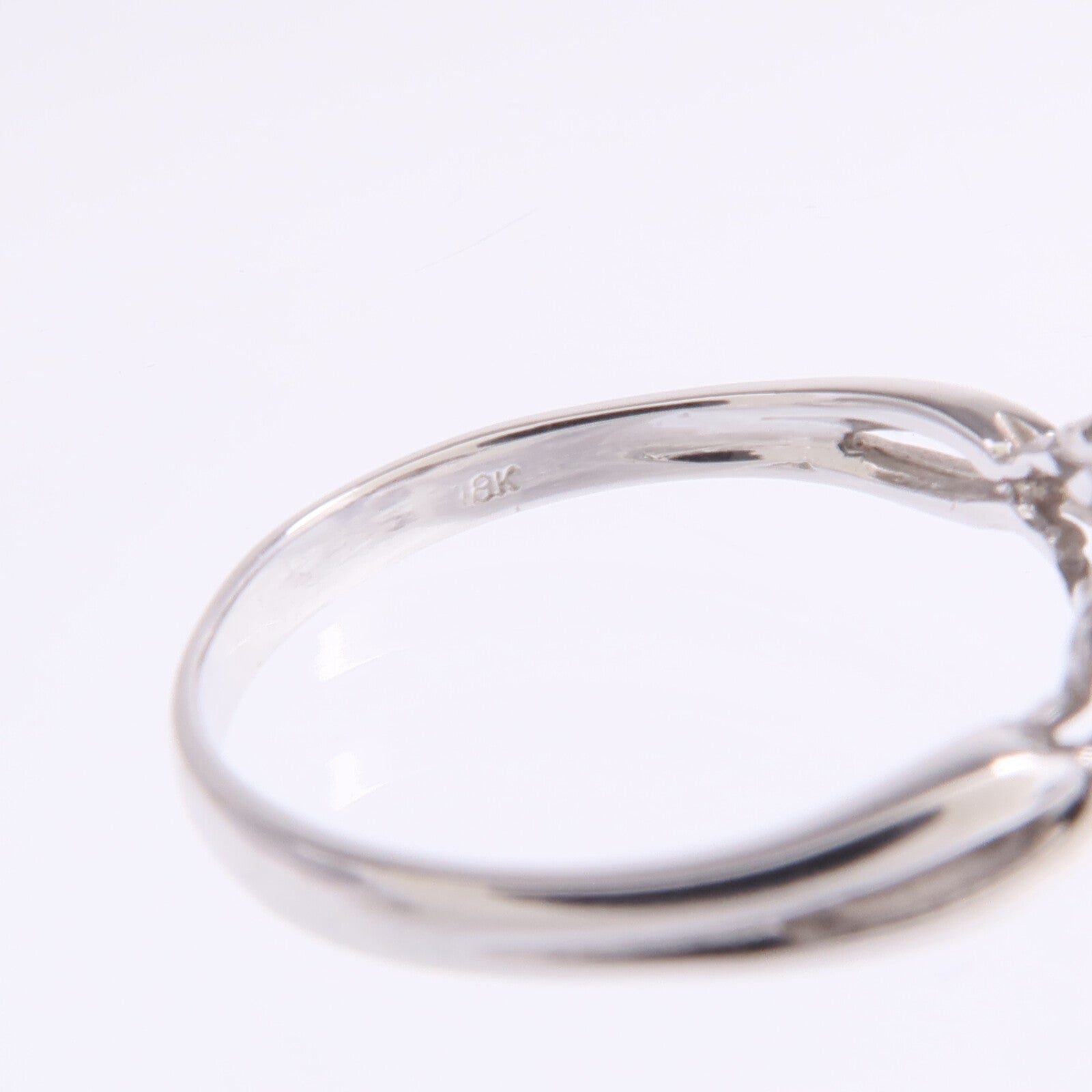 JEWELRY 【激減優惠】18K白金Jade Diamond Ring翡翠/鑽石戒指US#6.5