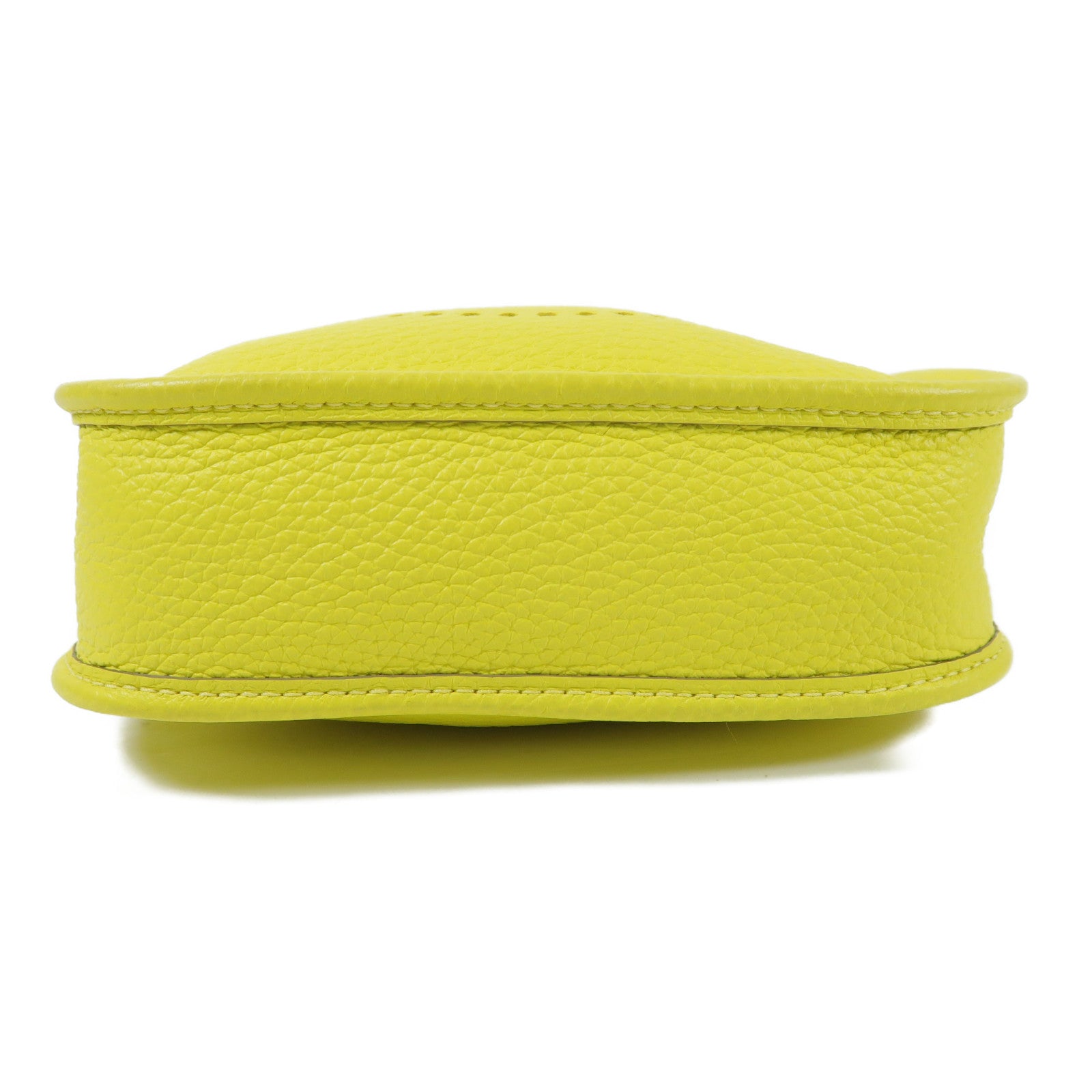 HERMES Clemence皮革Evelyne TPM銀扣肩背袋Lime