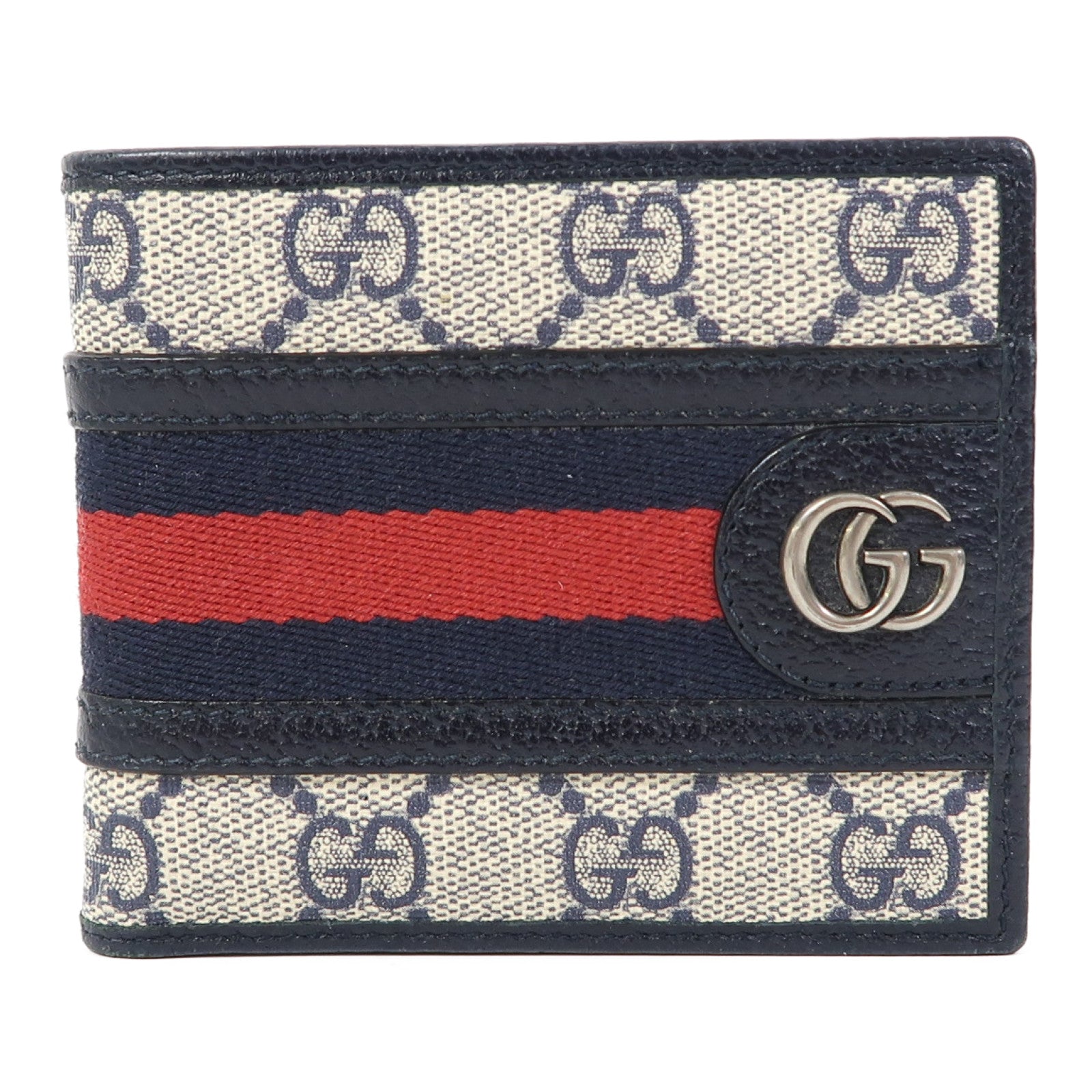 GUCCI 塗層帆布Wallet錢包藍色