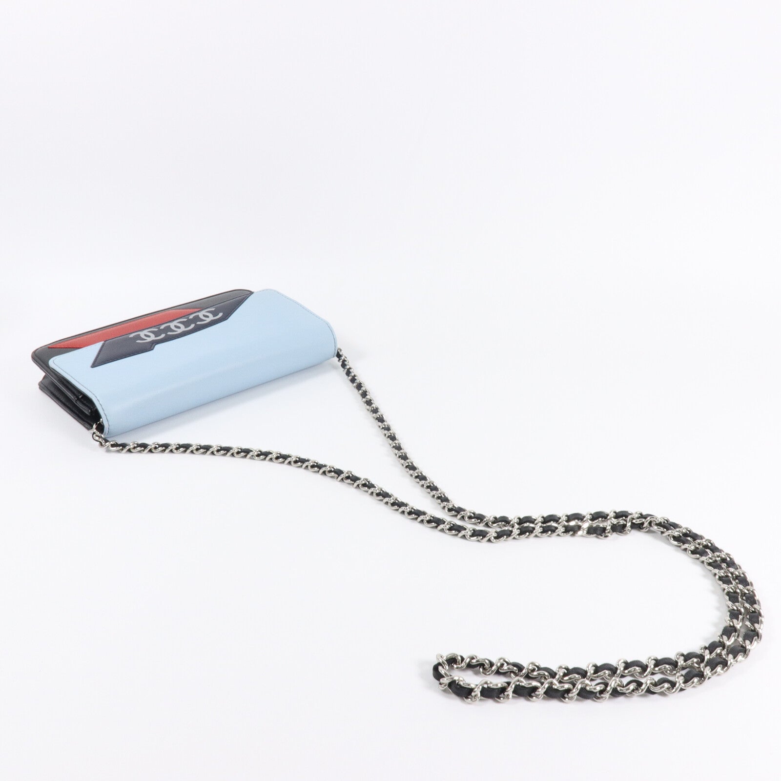 CHANEL 羊皮皮革WOC Wallet On Chain鏈帶肩背袋