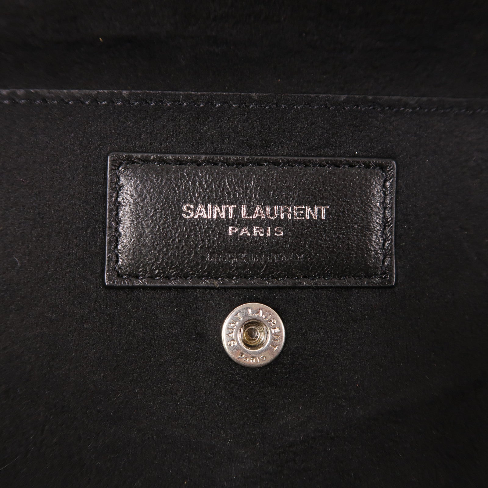 YVES SAINT LAURENT 牛皮皮革Bucket Bag銀扣肩背袋