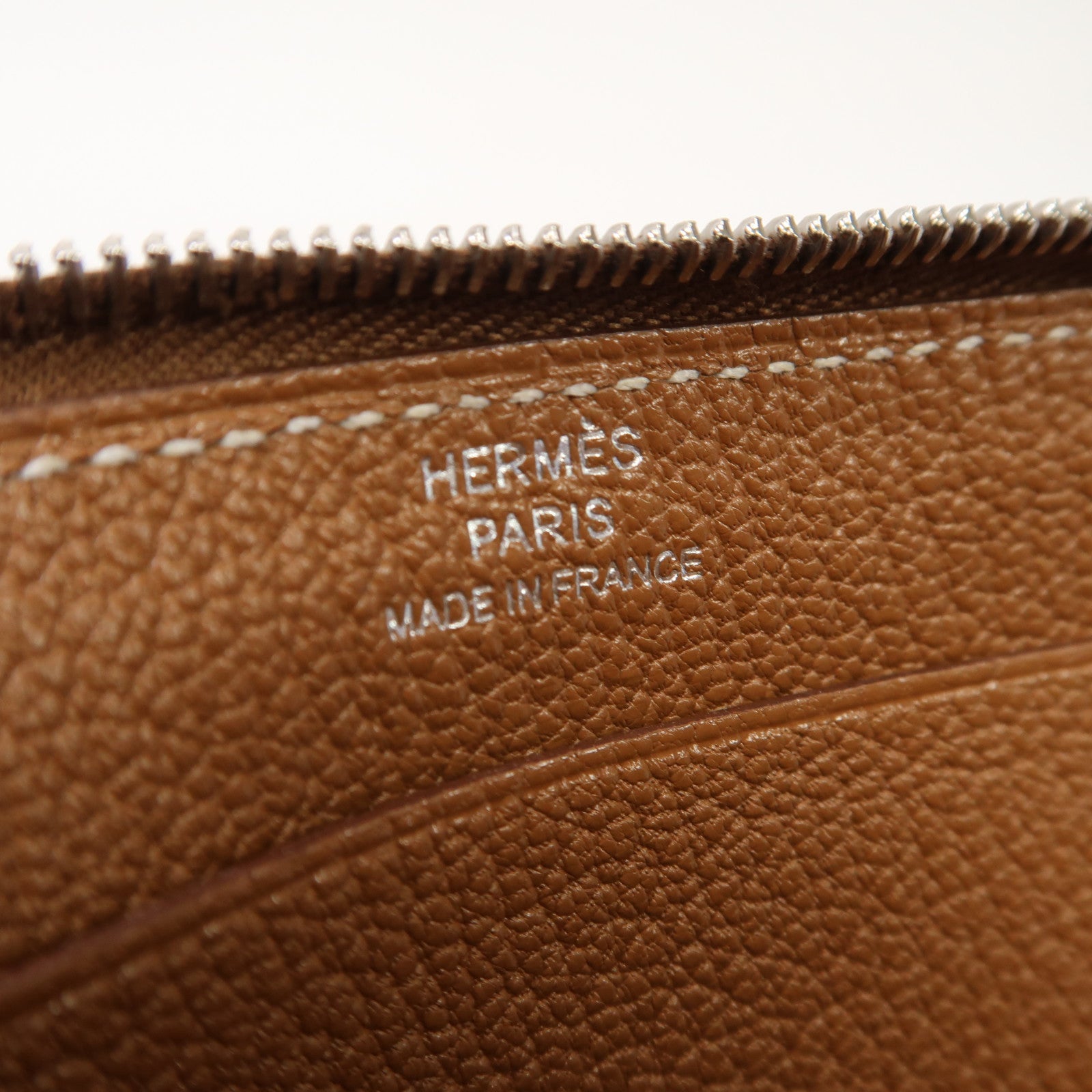 HERMES Evercolor皮革Strap GM Phone Case銀扣手機套經典駝色