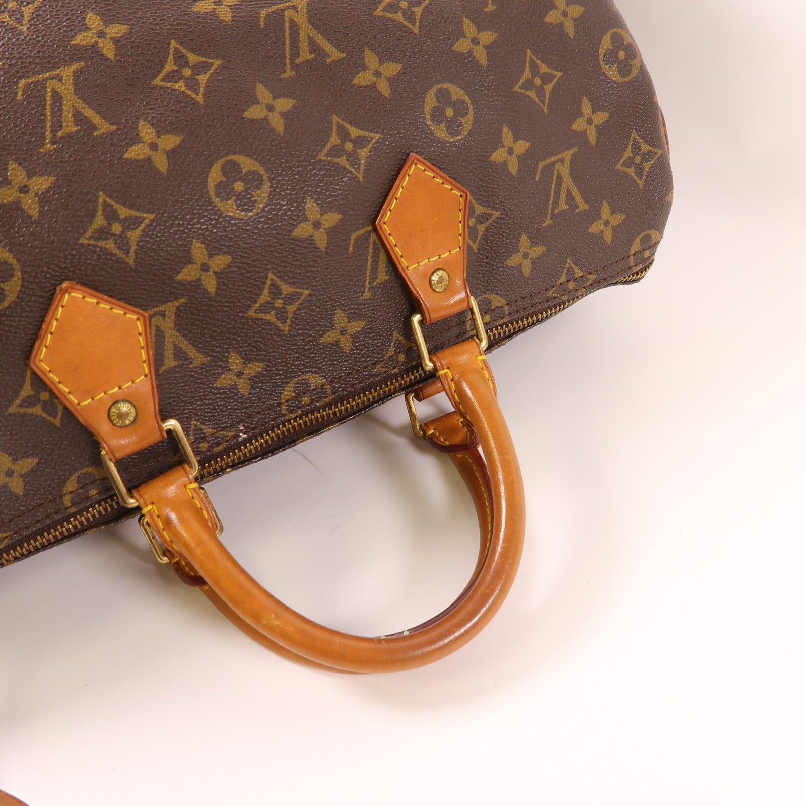 LOUIS VUITTON LV GHW Speedy 35 Hand Bag M41107 Monogram Brown