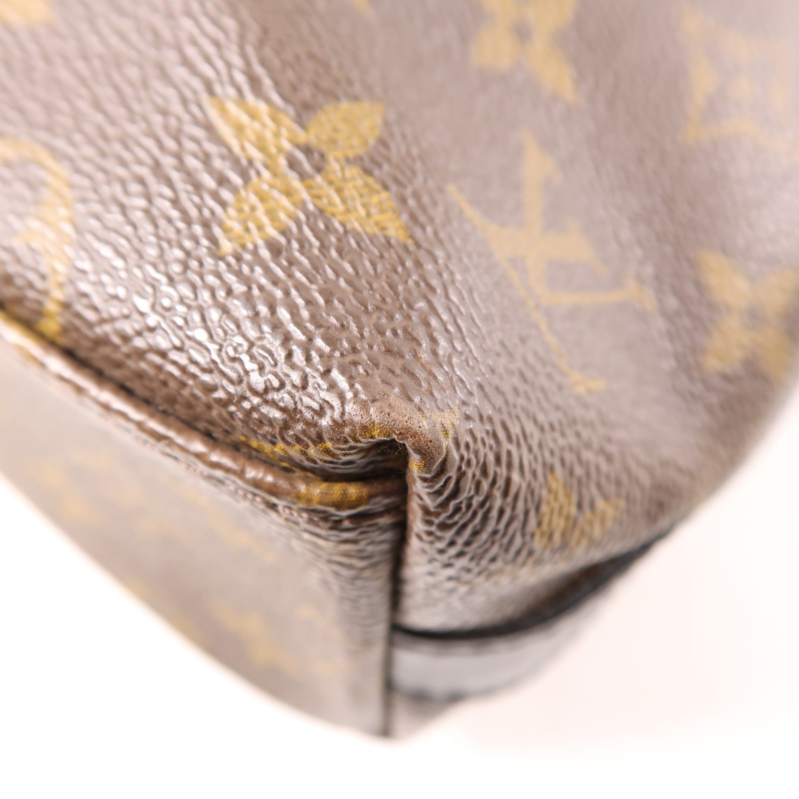 LOUIS VUITTON Monogram Kitan金扣手挽袋棕色