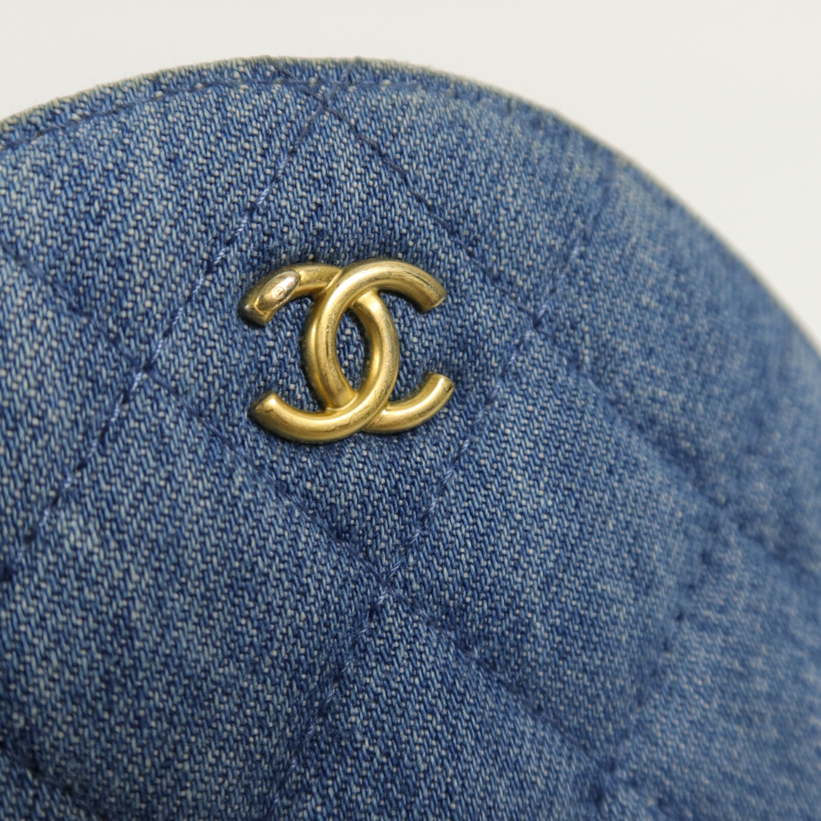 CHANEL 牛仔布Chain Shoulder鏈帶肩背袋