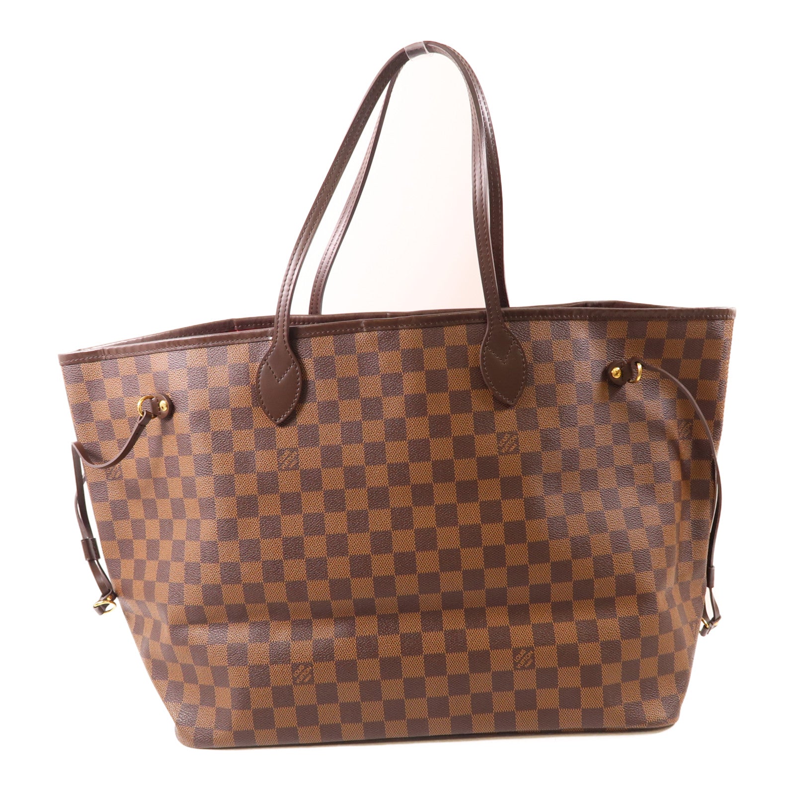 LOUIS VUITTON Damier Neverfull GM金扣肩背袋
