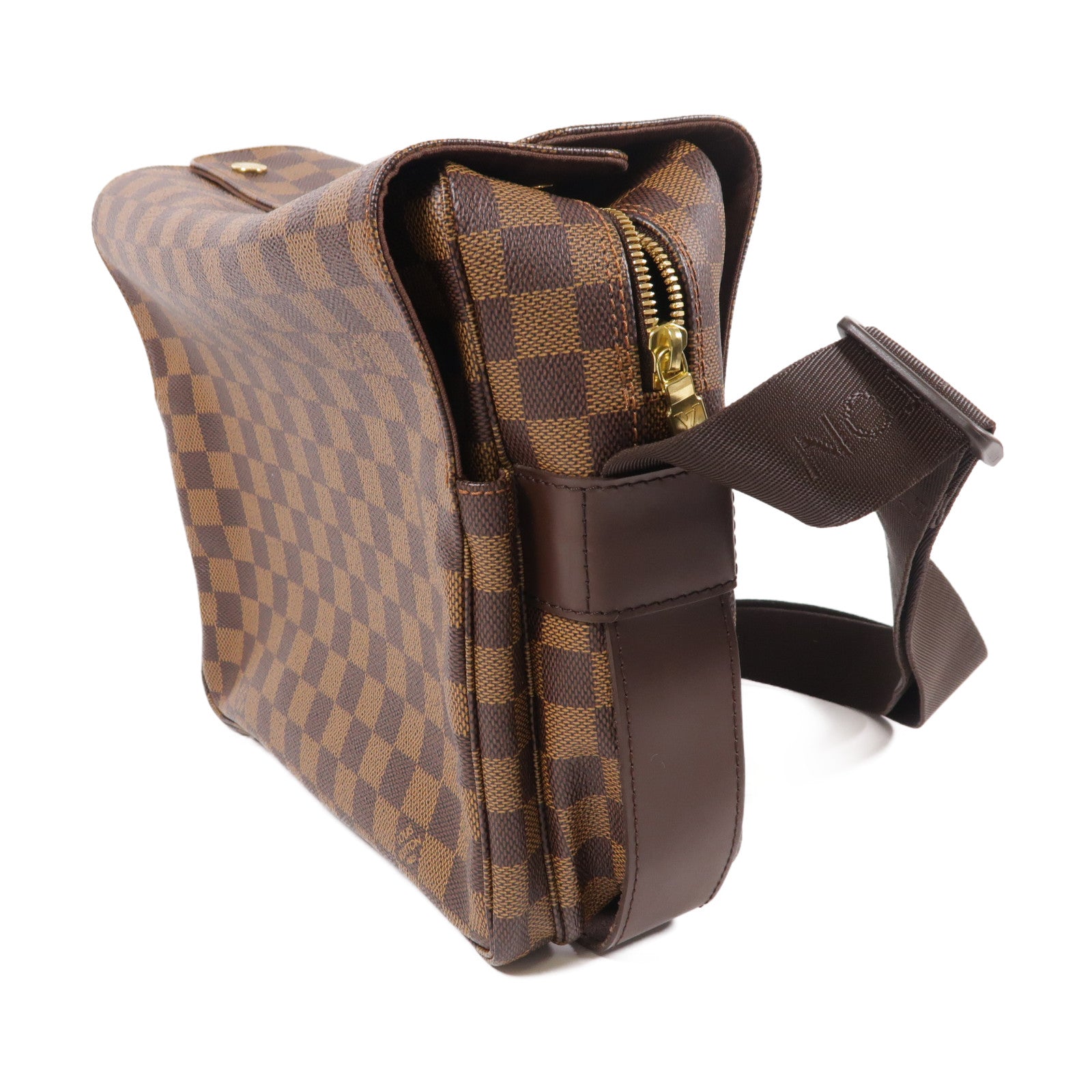LOUIS VUITTON Damier Naviglio金扣肩背袋