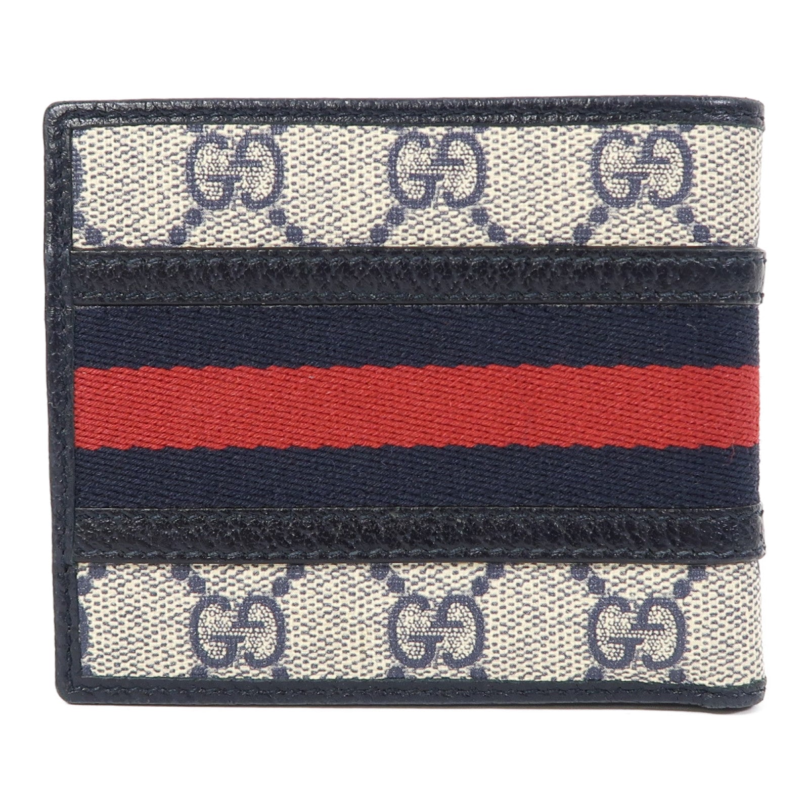 GUCCI 塗層帆布Wallet錢包藍色