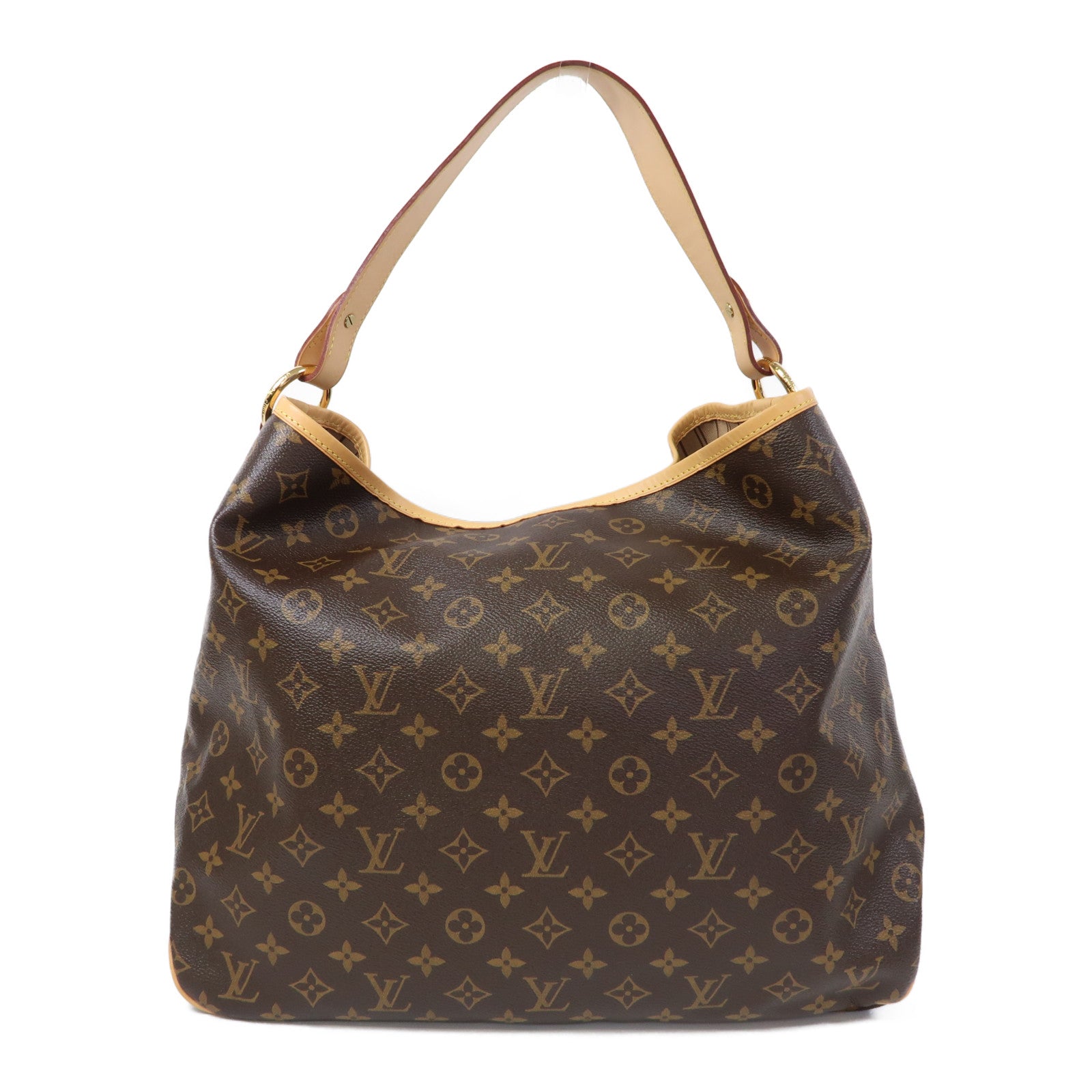 LOUIS VUITTON Monogram Delightful MM金扣肩背袋啡色