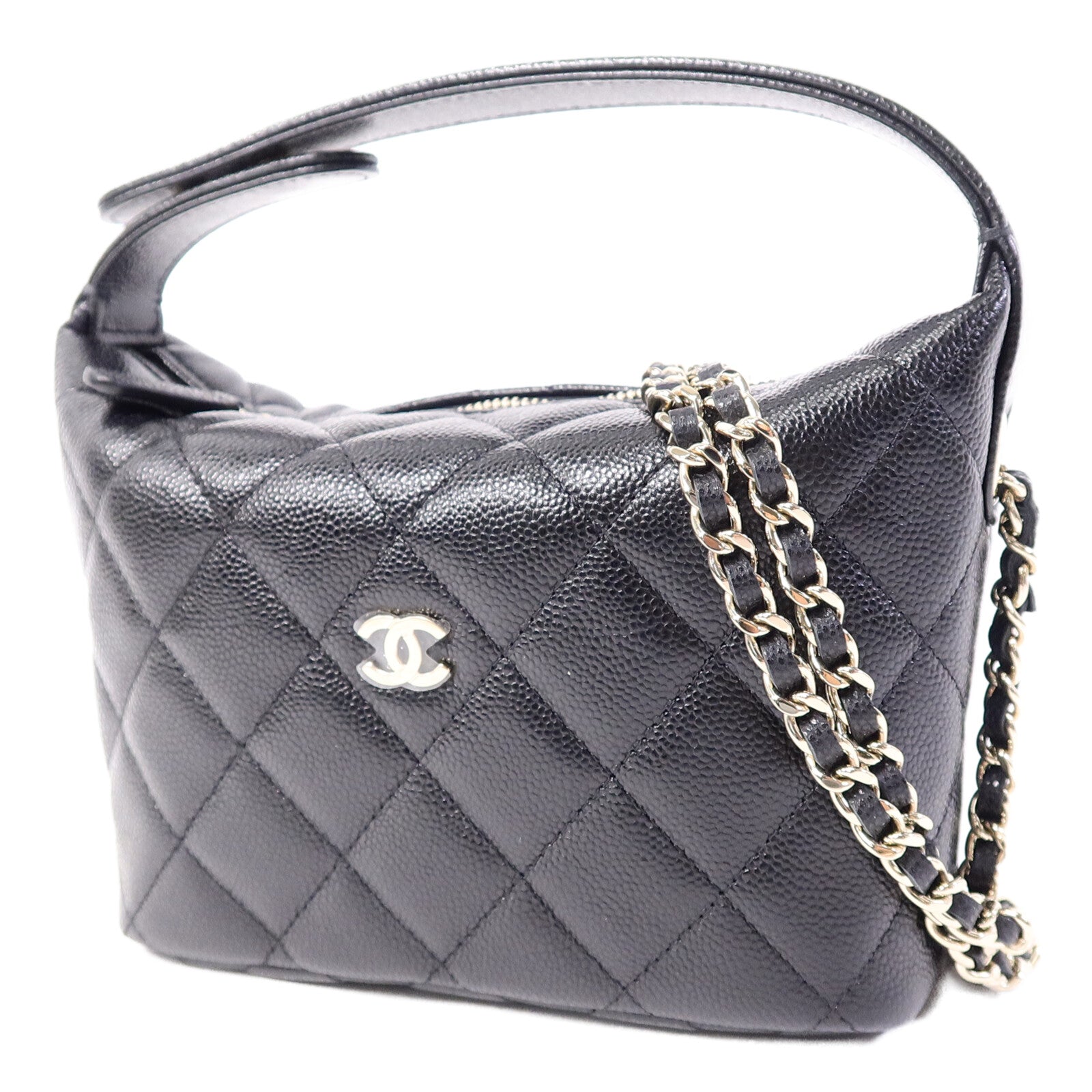 CHANEL 牛皮皮革Hobo Small鏈帶肩背袋
