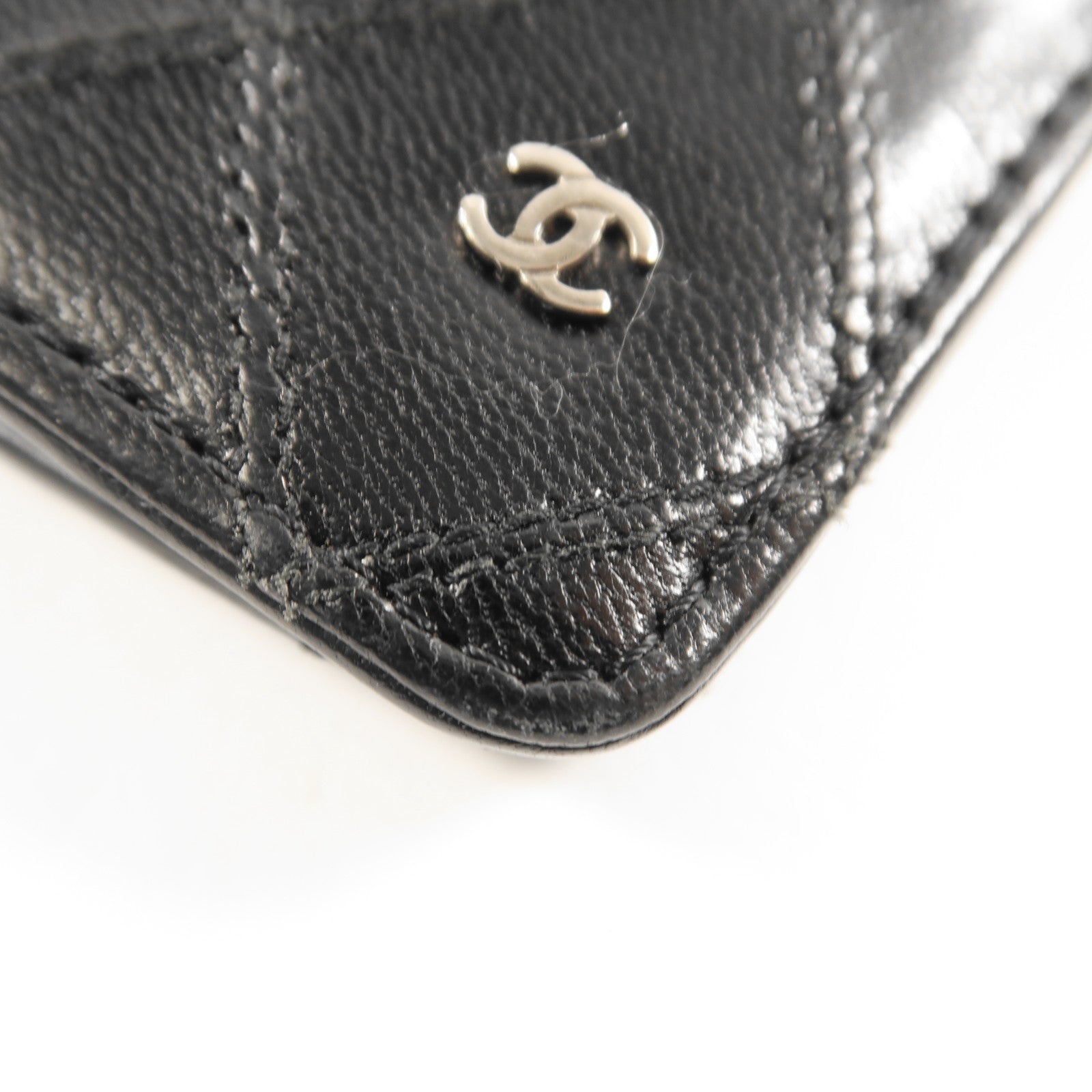 CHANEL 牛皮皮革Long Wallet銀扣長錢包