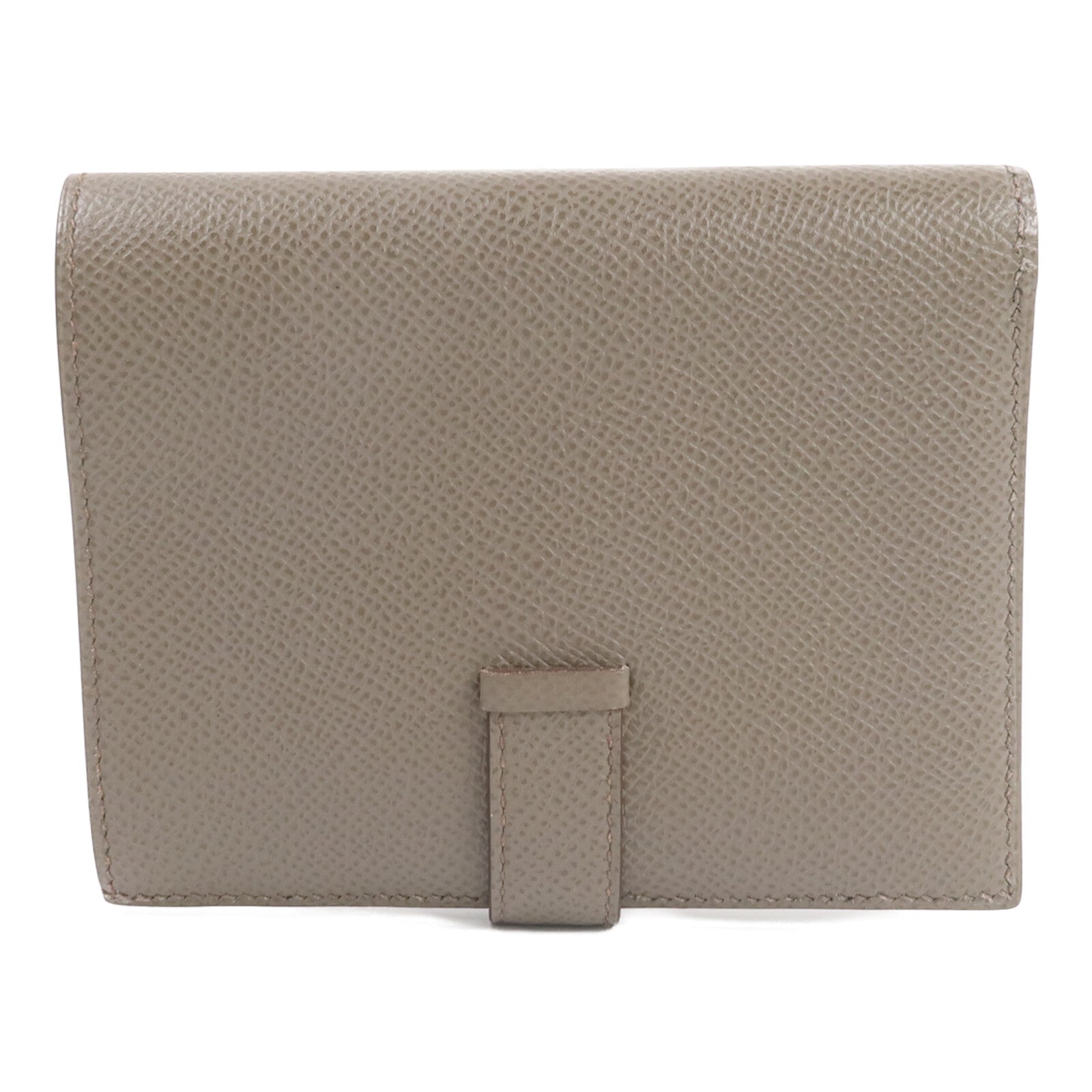 HERMES Epsom皮革Bearn Compact Wallet錢包Etain