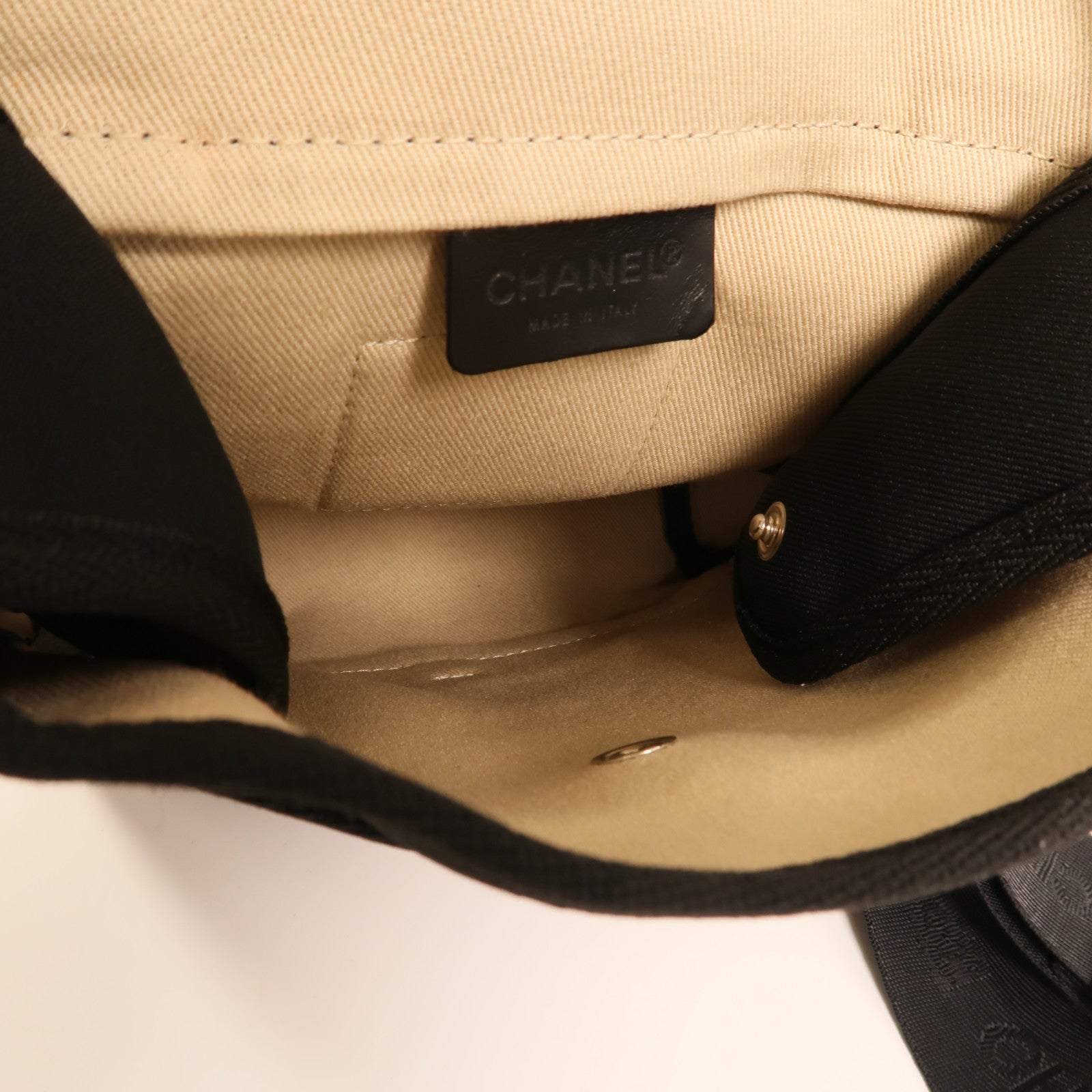 CHANEL 帆布Sports Line Shoulder Bag銀扣肩背袋