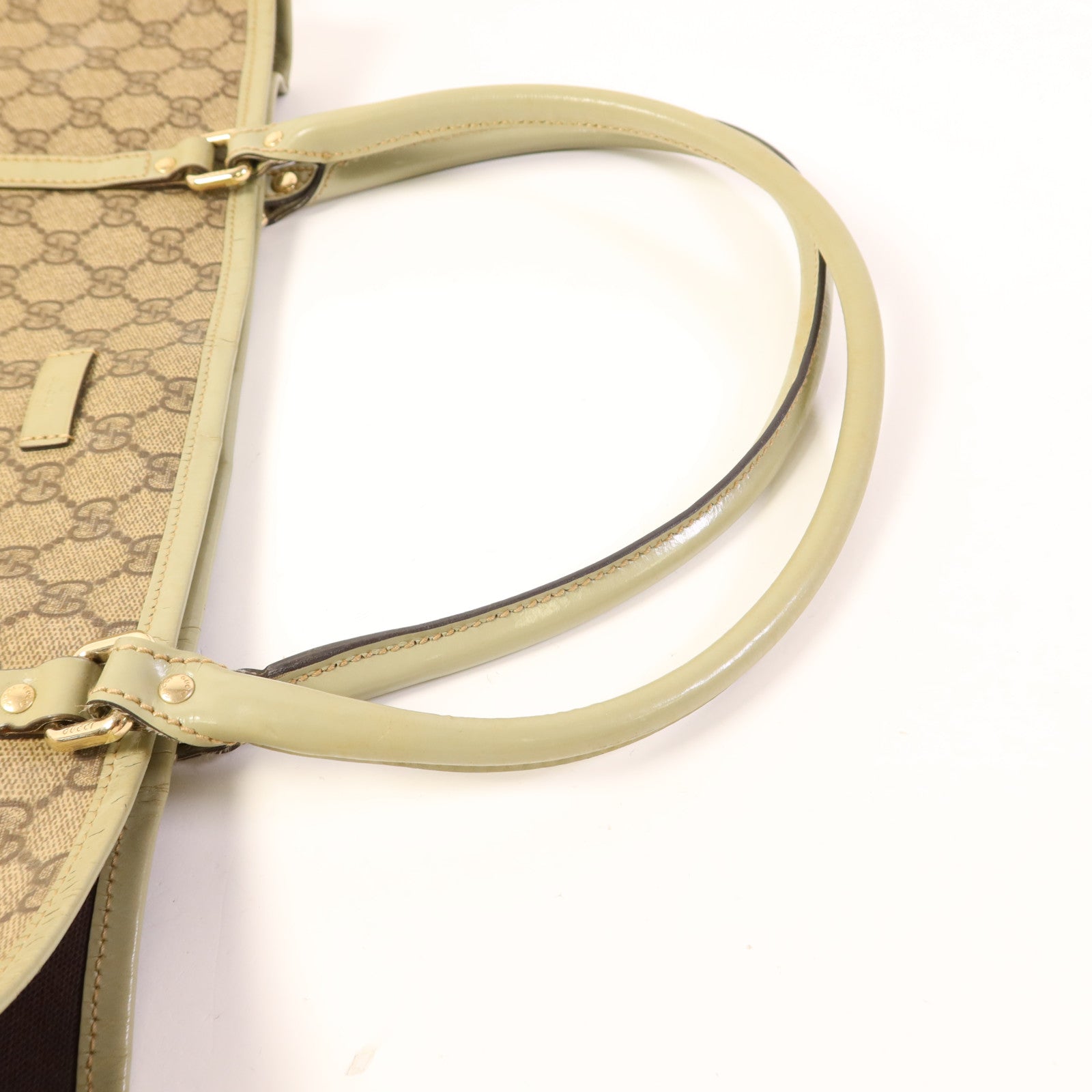GUCCI 帆布GG Supreme Tote金扣手挽袋