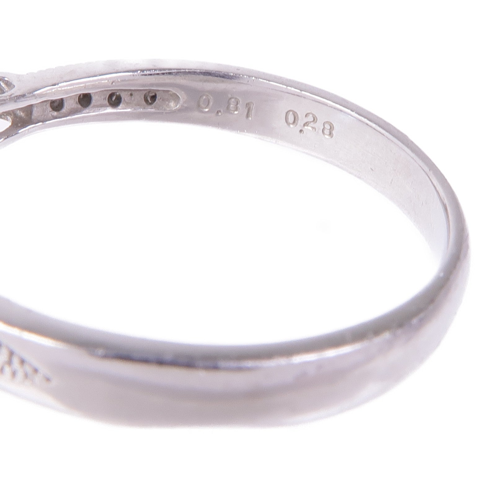 JEWELRY PT900鉑金Aquamarine Diamond Ring藍晶/鑽石戒指US#6