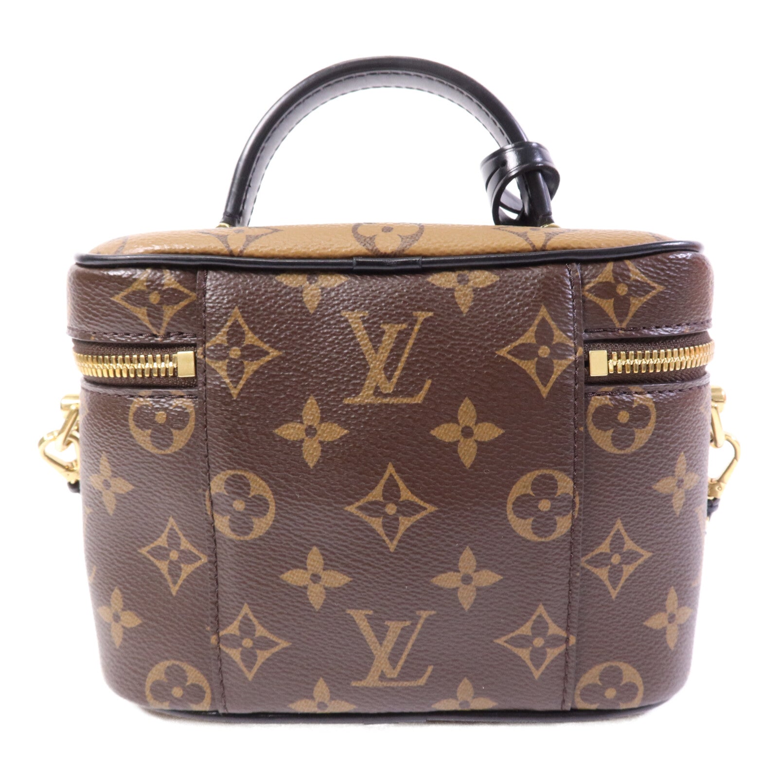 LOUIS VUITTON Monogram Reverse Vanity PM金扣手挽肩背兩用袋