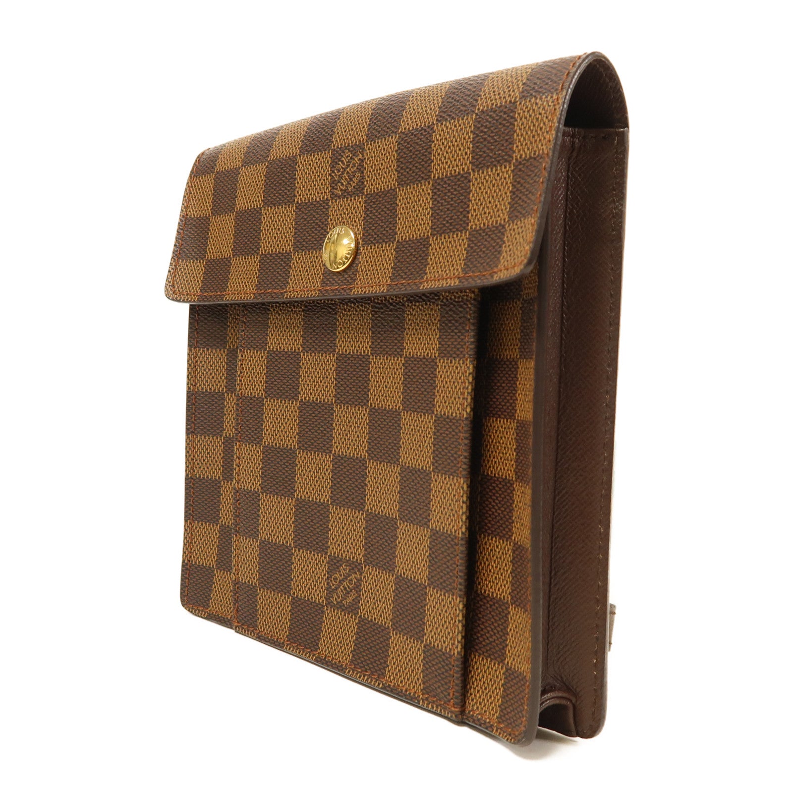 LOUIS VUITTON Damier Pimlico金扣肩背袋啡色