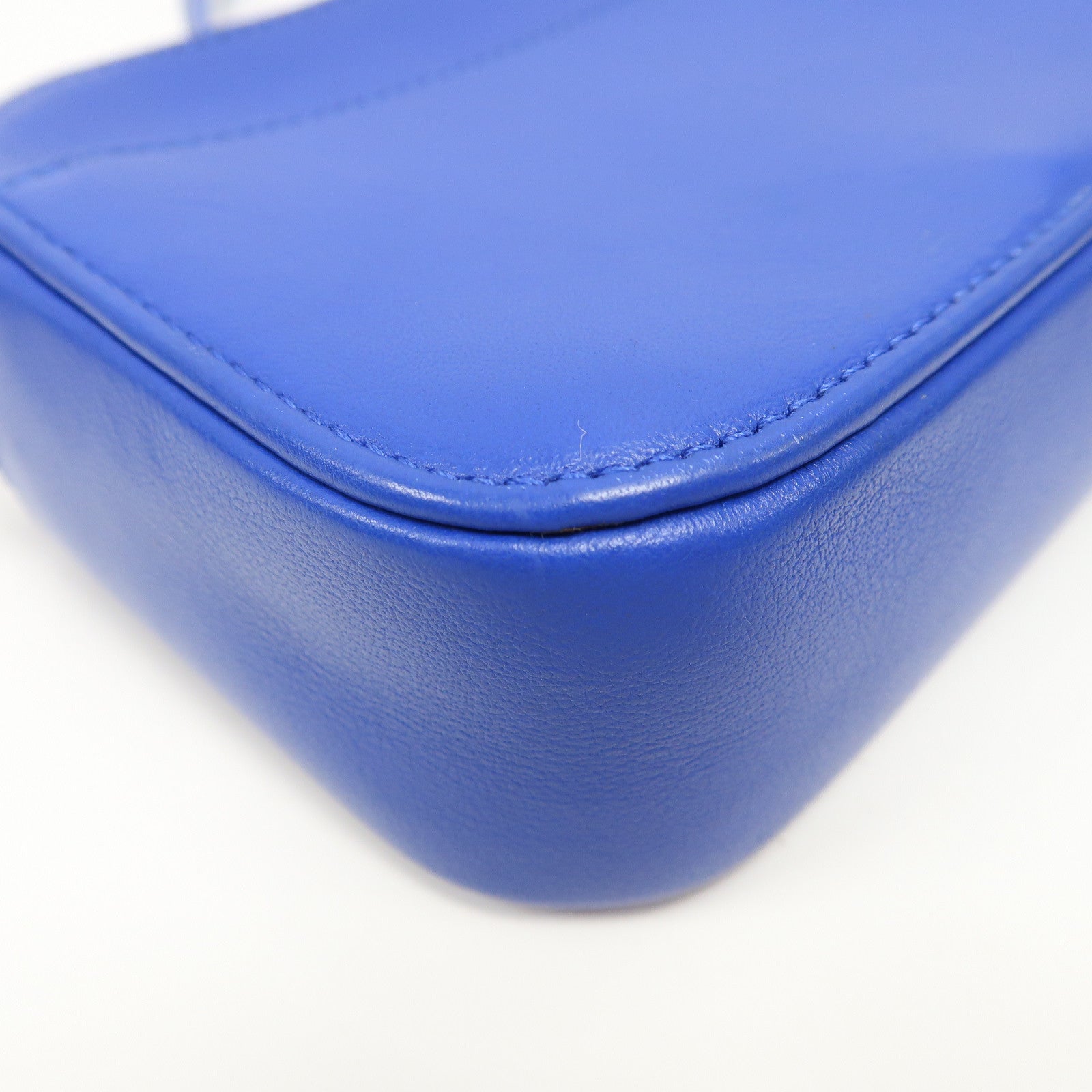 BALENCIAGA 牛皮皮革EVERYDAY Camera Bag XS銀扣肩背袋藍色