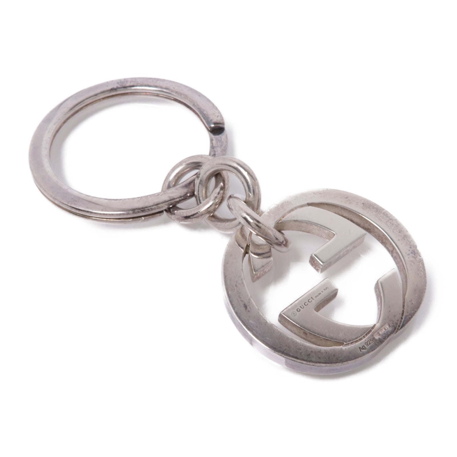 GUCCI 925純銀Double G Key Ring鎖匙扣