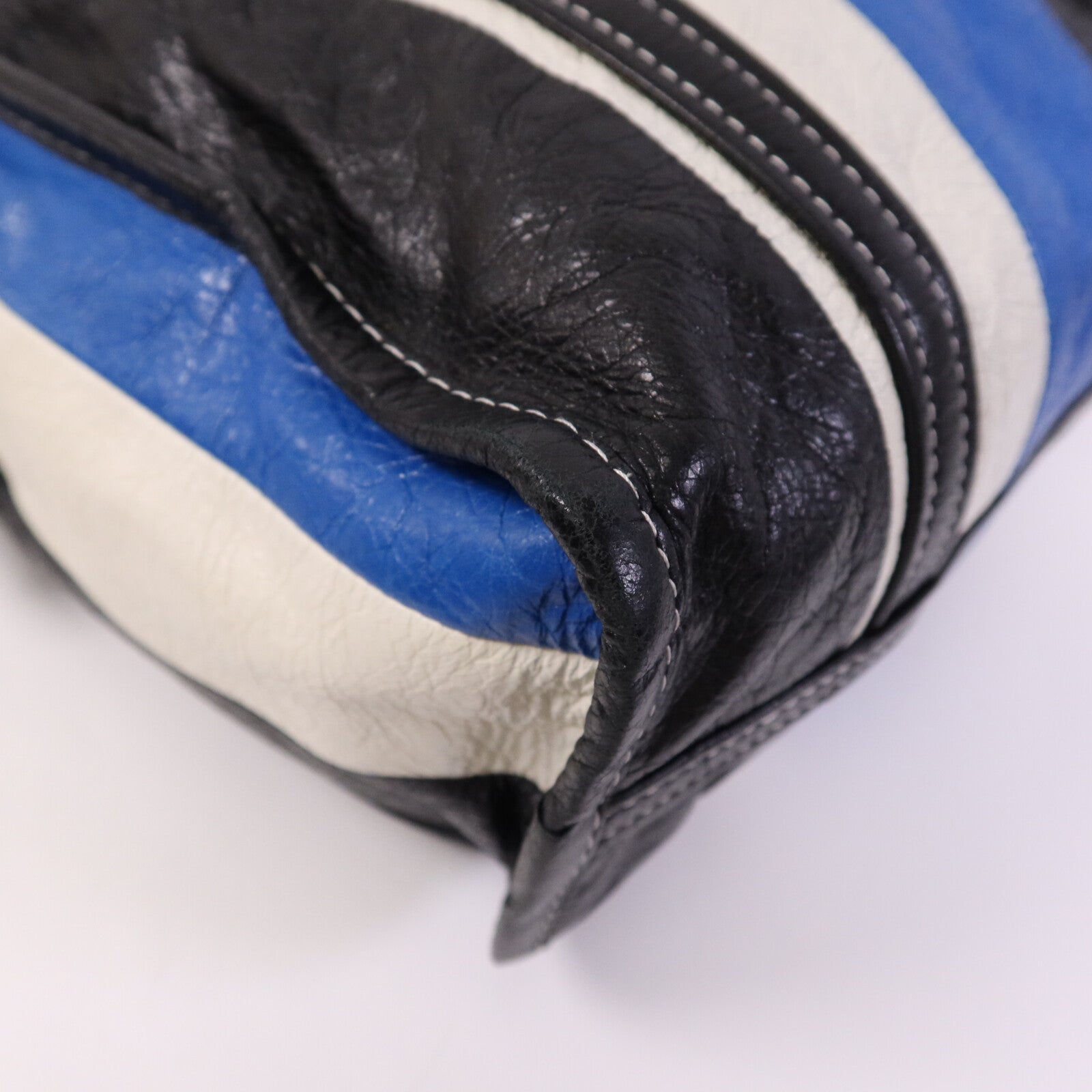 BALENCIAGA 牛皮皮革Bazaar Shopper銀扣手挽肩背兩用袋