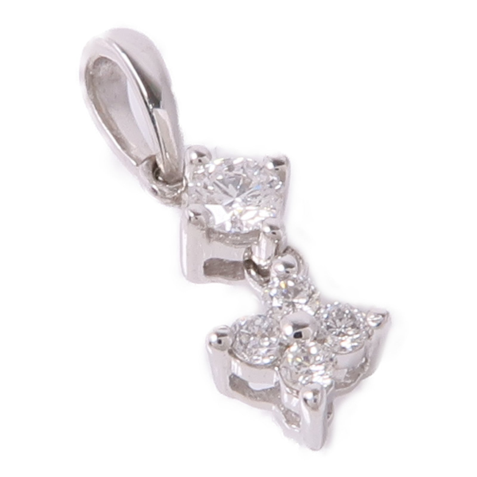 JEWELRY 【激減優惠】18K白金Diamond Pendant Top鑽石吊墜