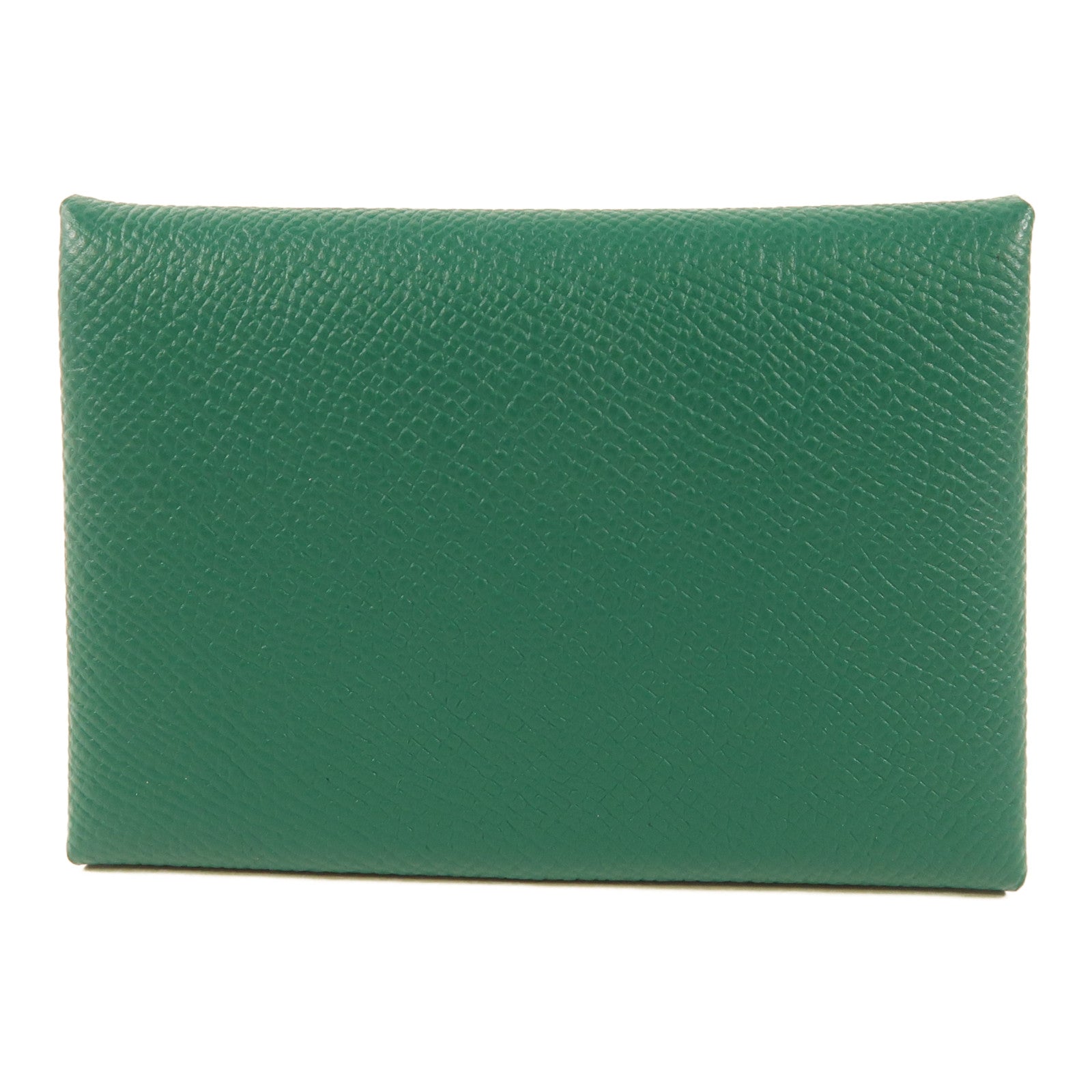 HERMES Epsom皮革Calvi Duo銀扣卡片套