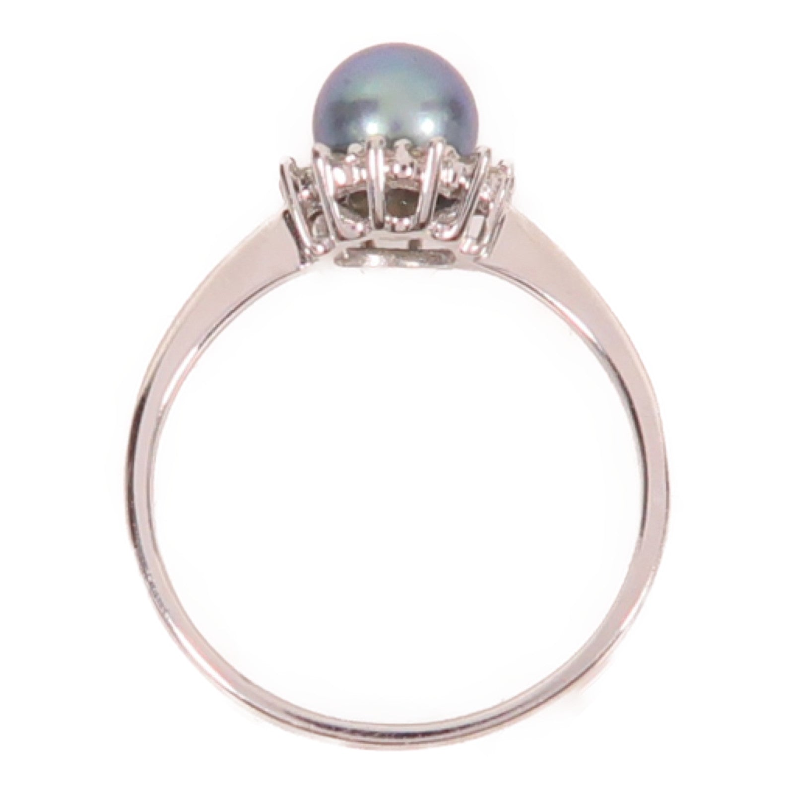 JEWELRY 18K白金Pearl Ring戒指US#7.25