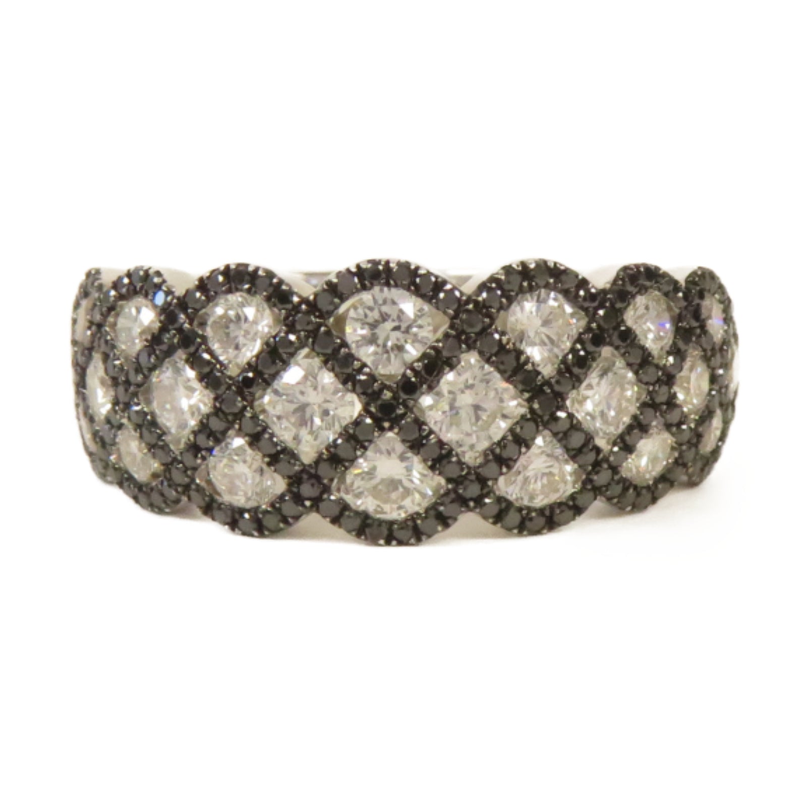 JEWELRY 【激減優惠】18K白金Ring 1.28ct鑽石戒指黑色/銀色US#6.75