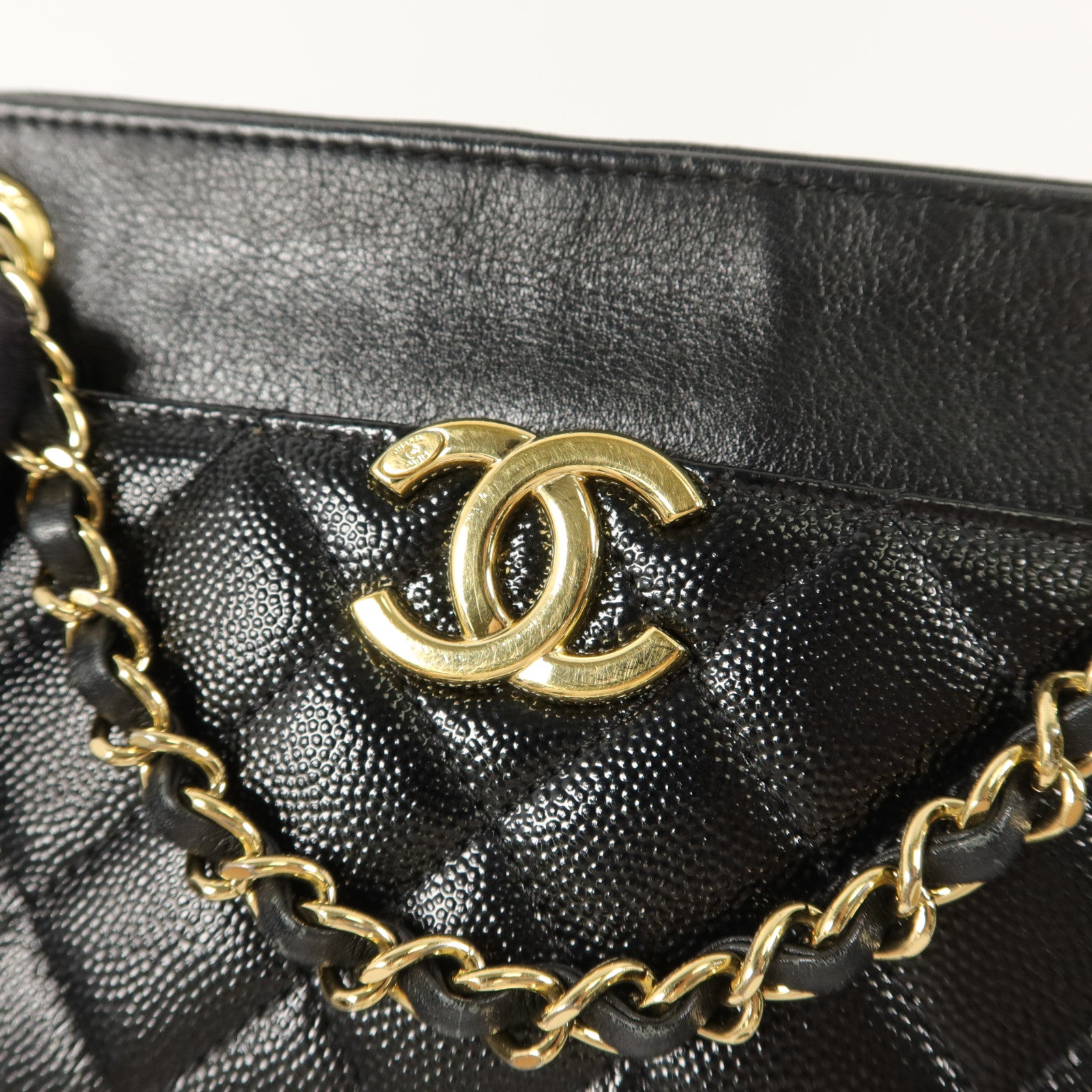 CHANEL 牛皮皮革Chain Shoulder鏈帶肩背袋