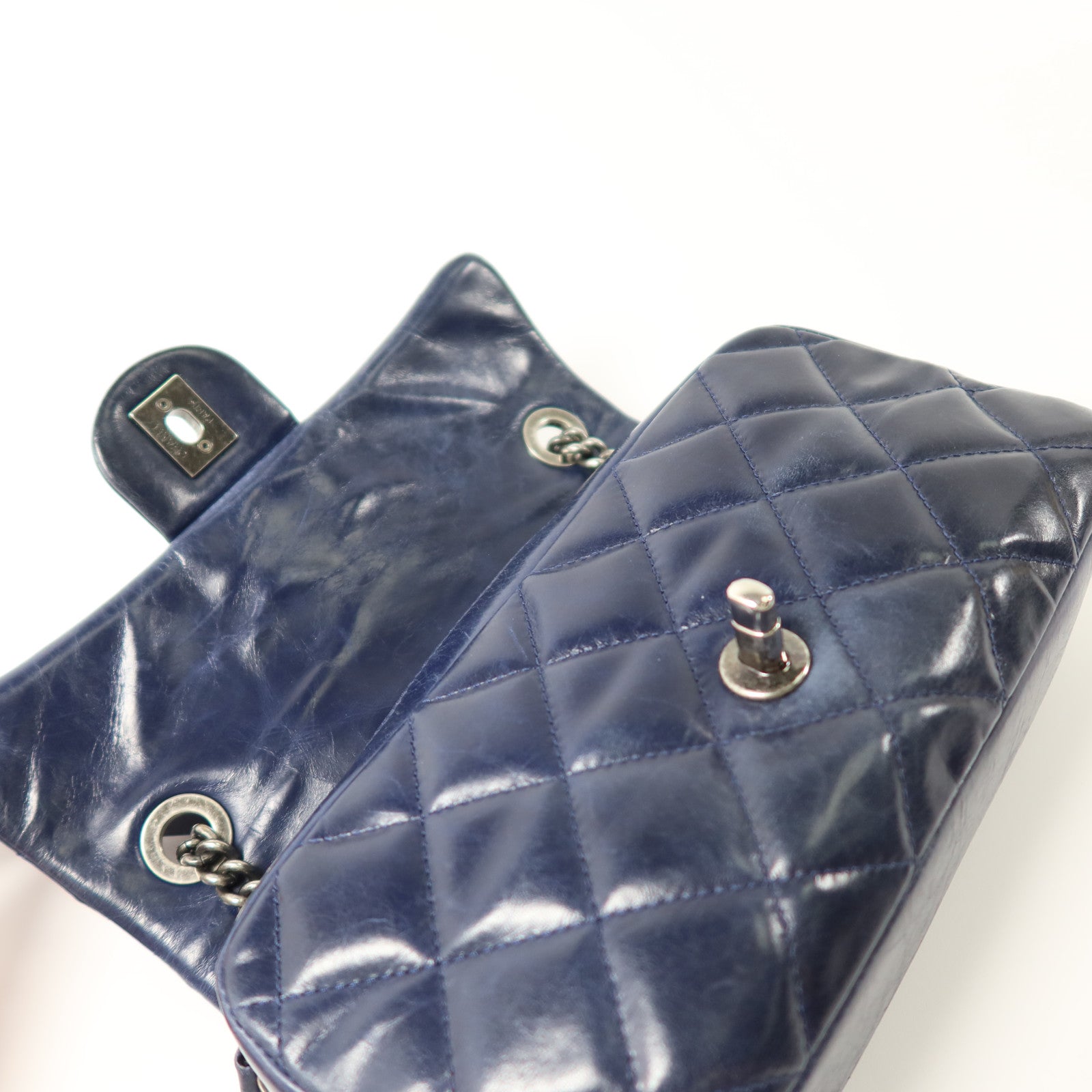 CHANEL 【激減優惠】羊皮皮革Chain Shoulder銀扣鏈帶肩背袋