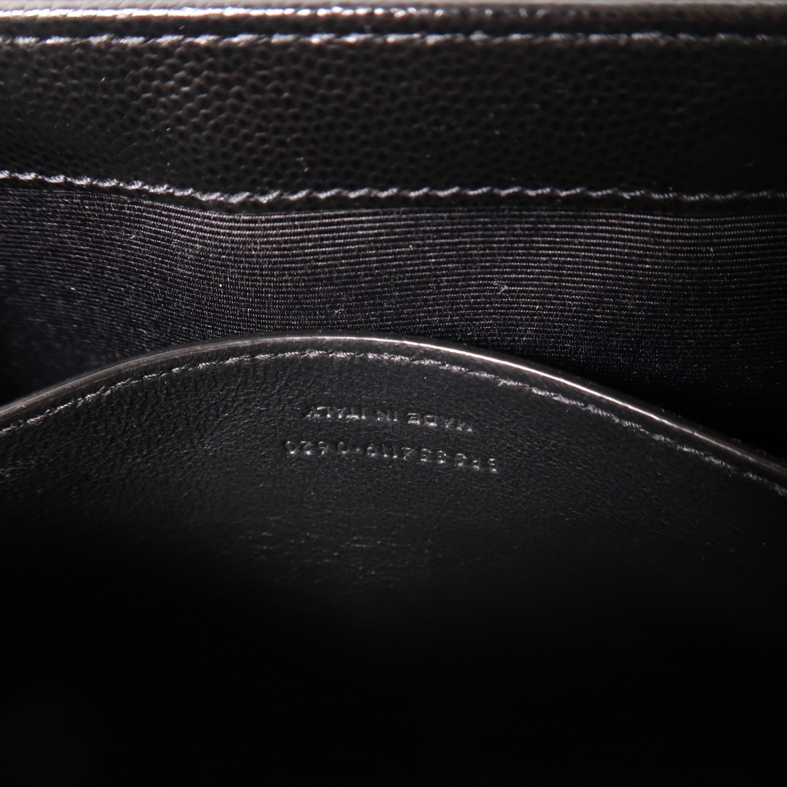 YVES SAINT LAURENT 牛皮皮革Kate銀扣鏈帶肩背袋黑色